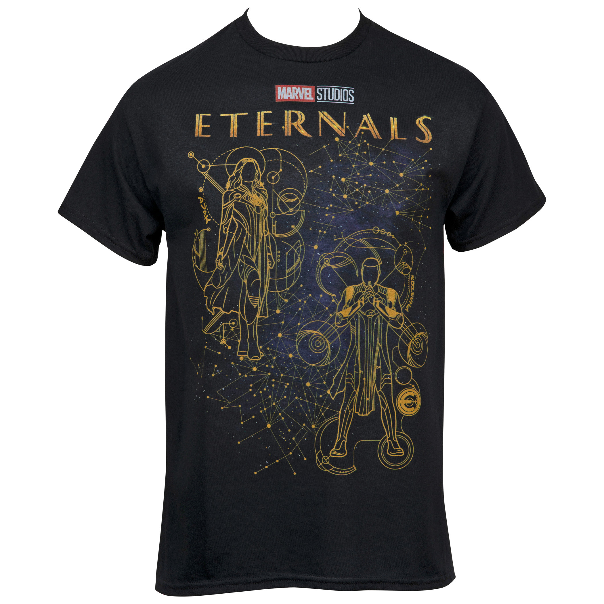 Marvel The Eternals Celestial Forms Constellations w/ Text T-Shirt, Multi-Color