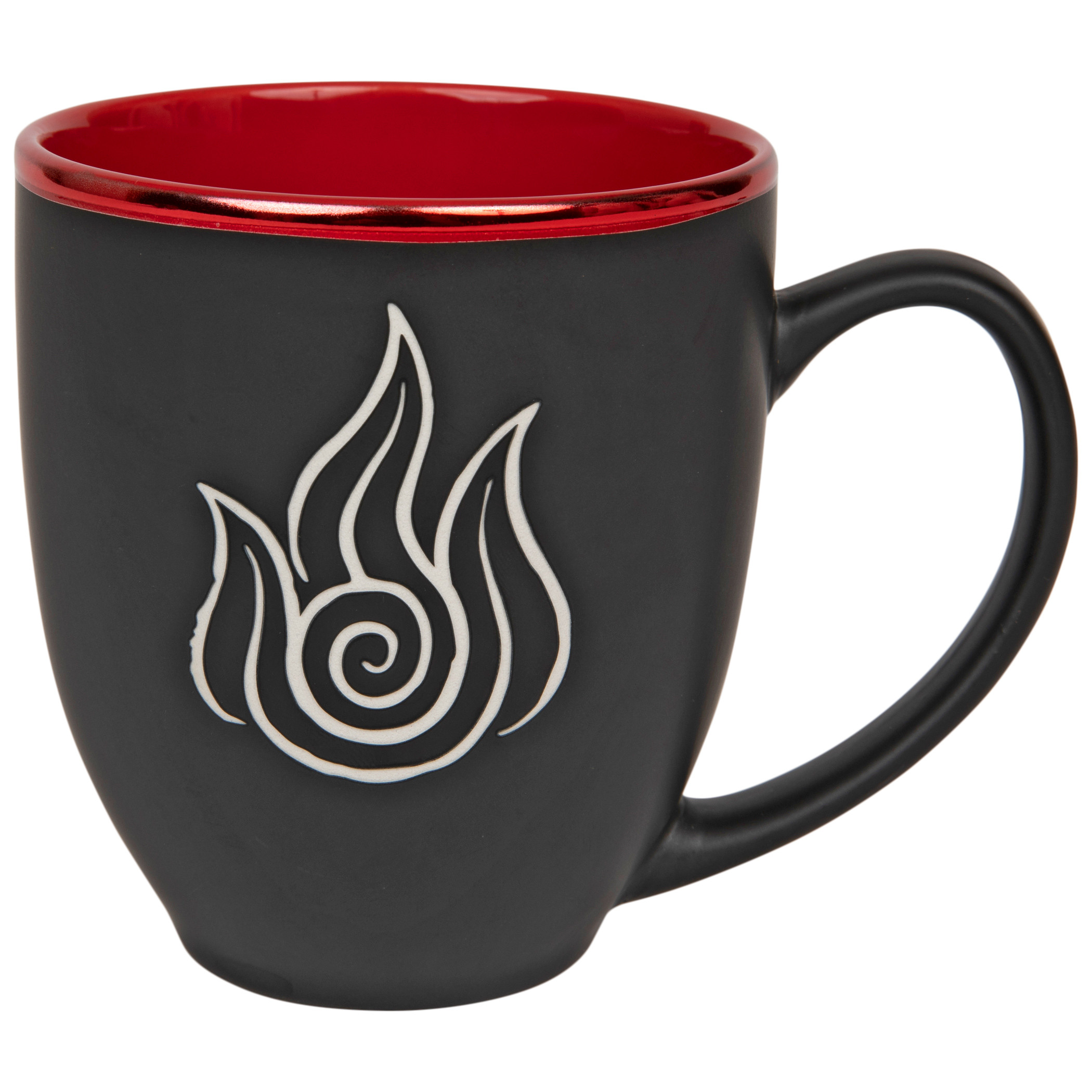 Avatar: The Last Airbender Fire Nation Symbol Etched Ceramic Mug, Red