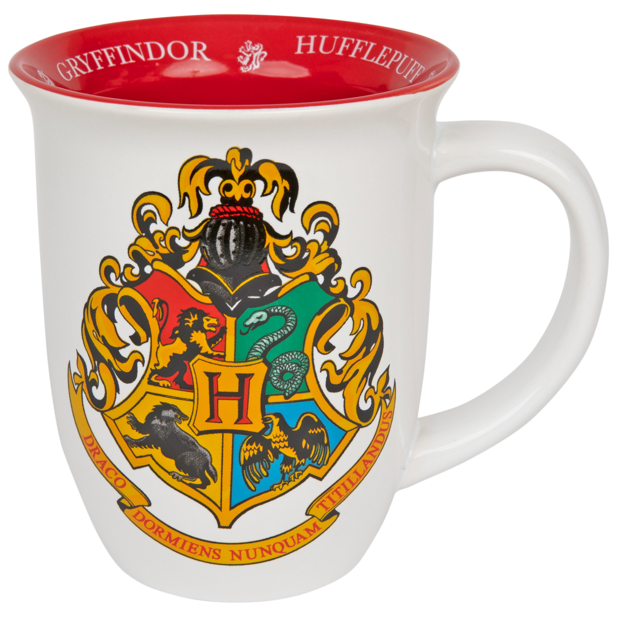Harry Potter Hogwarts Crest 16oz Wide Rim Ceramic Mug, White