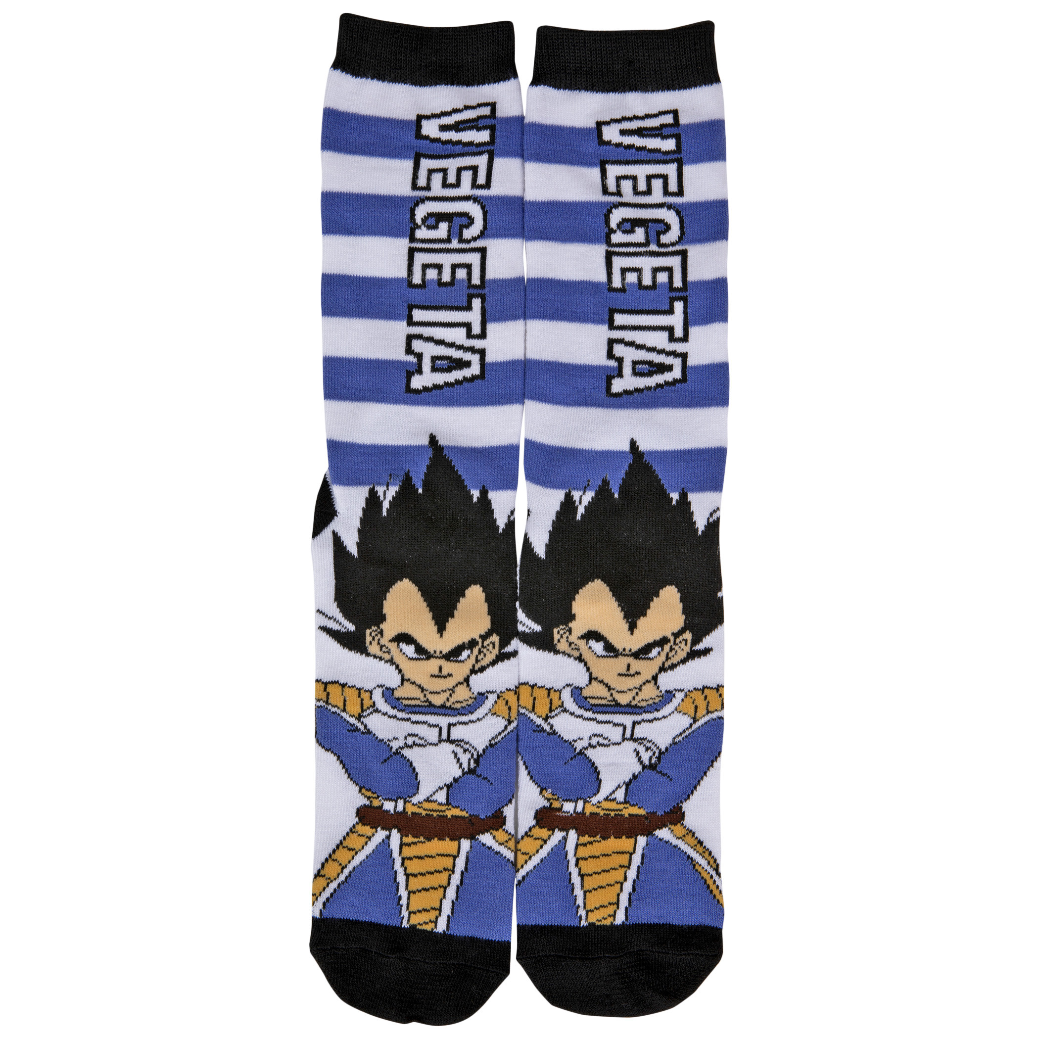Dragon Ball Z Vegeta Character Chibi Athletic Crew Socks, Grey
