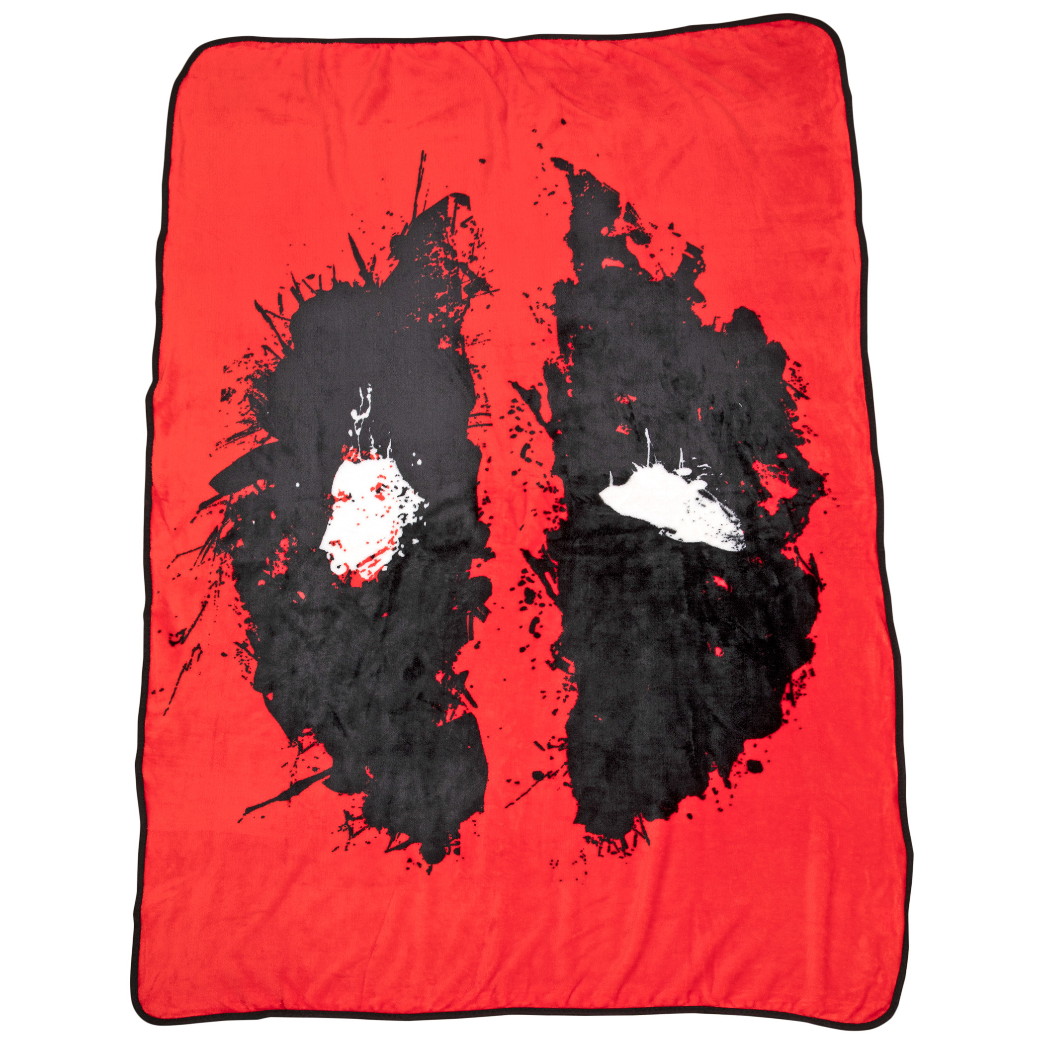 Marvel Deadpool Splatter Face Symbol Fleece Throw Blanket, Multi-Color