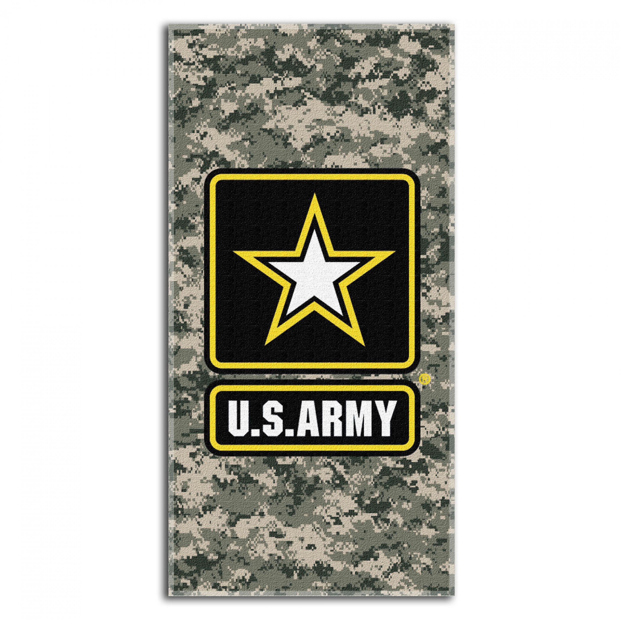US Army Camo Logo 30x60 Beach Towel