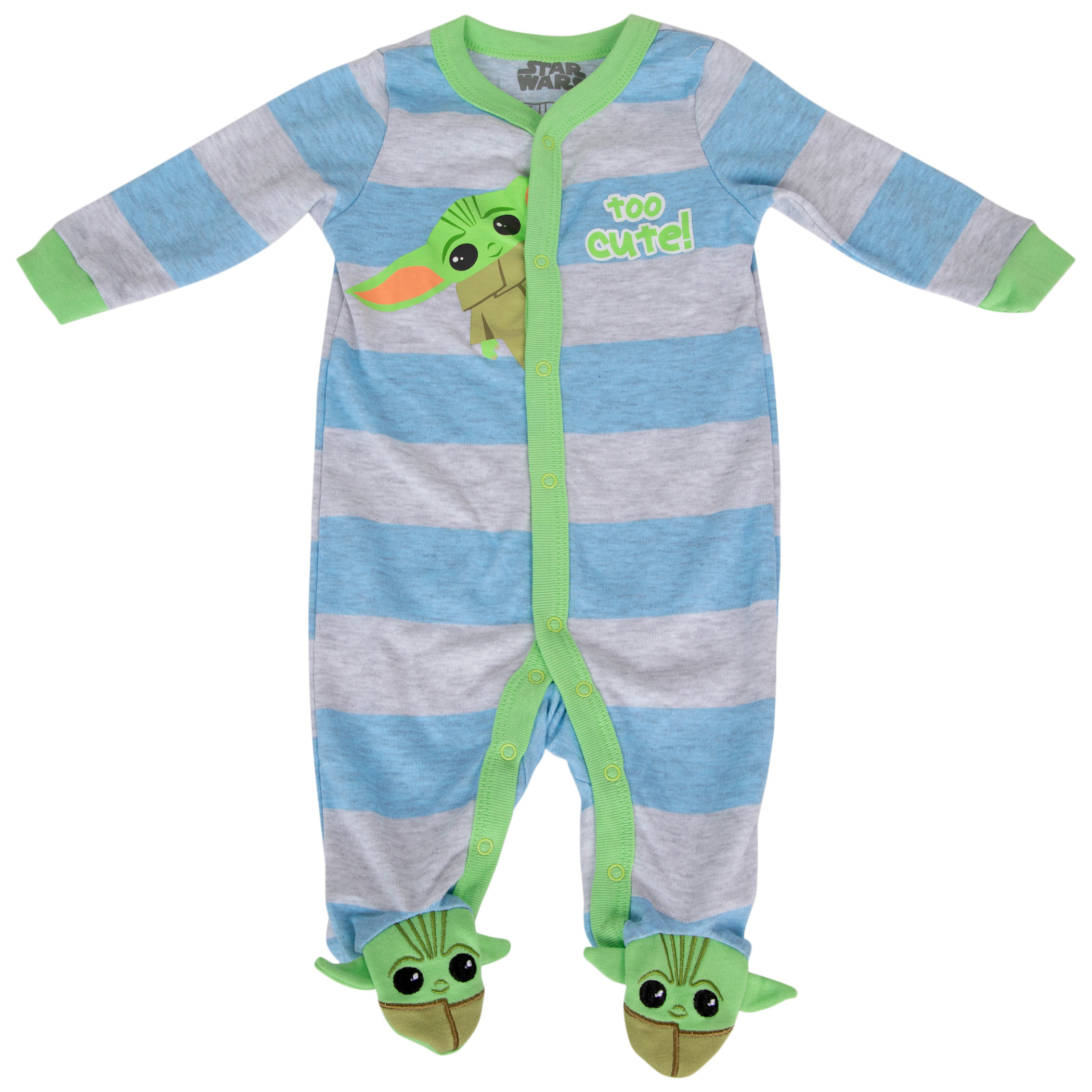 Star Wars The Child Grogu Too Cute Sleep n Play Infant Footed Pajamas, Multi-Color
