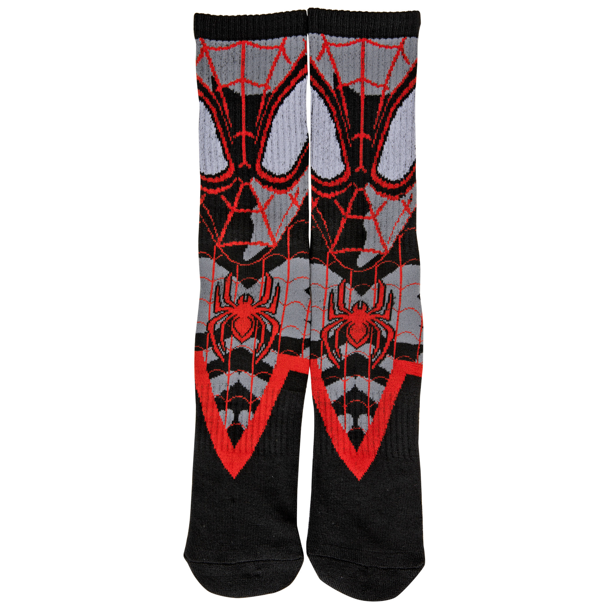 Spider-Man Miles Morales Portrait Crew Socks, Multi-Color