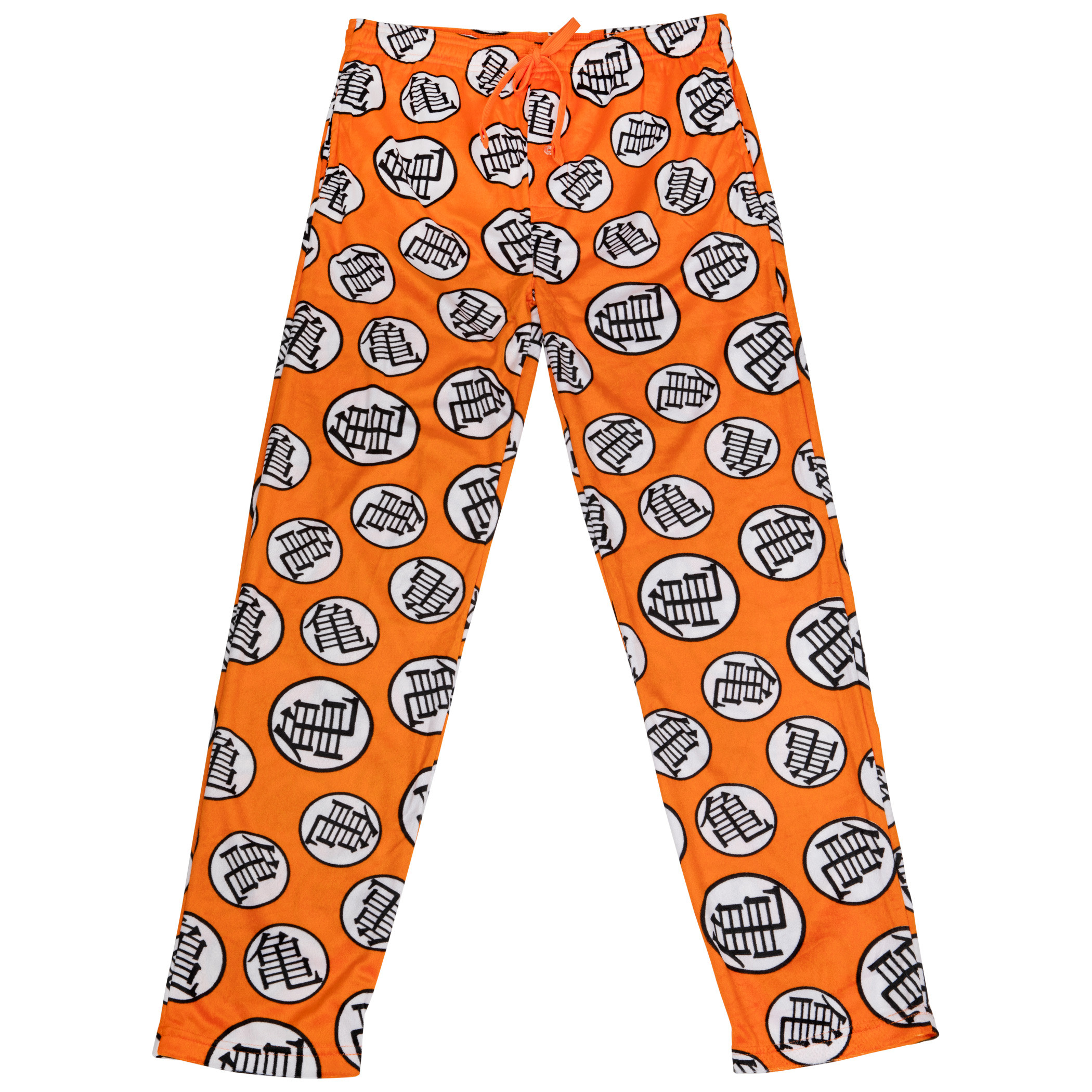 Dragon Ball Z Symbol All Over Print Unisex Pajama Sleep Pants, Orange
