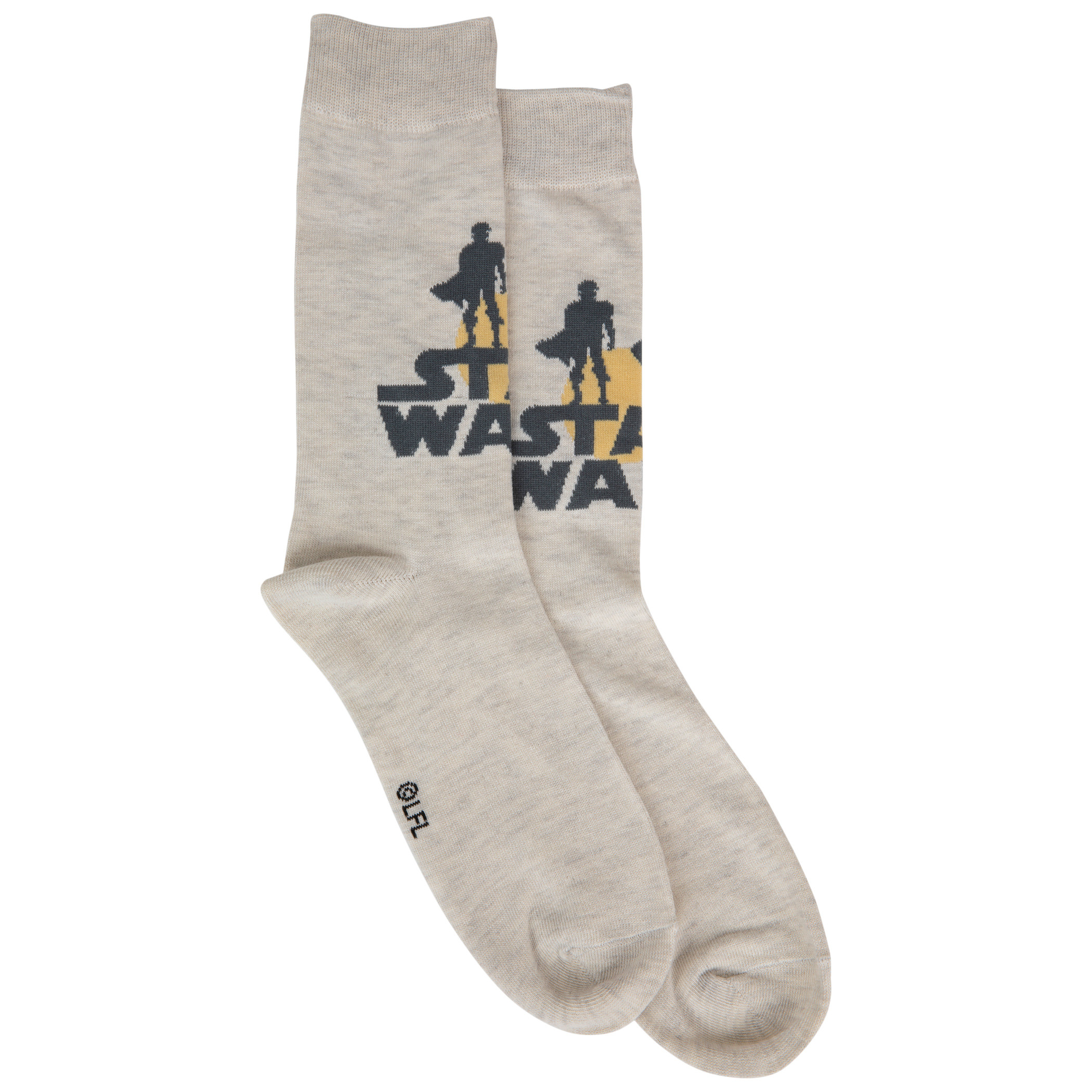 Star Wars Jedi Master Silhouette at Sunset Crew Socks, Grey