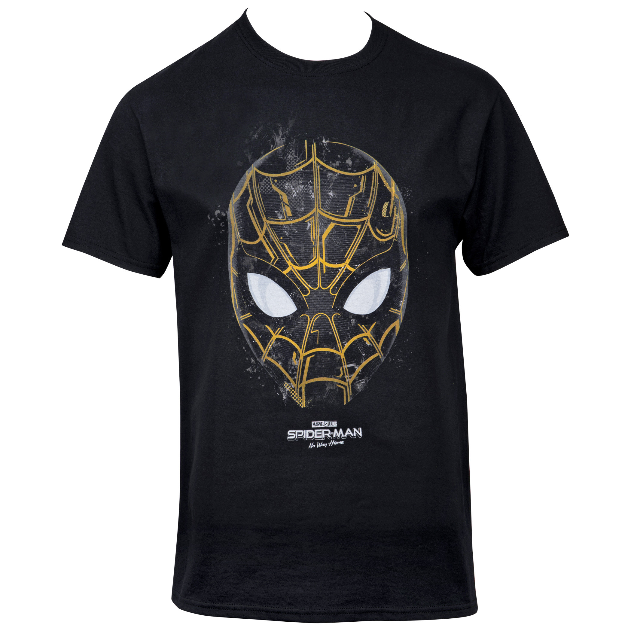 Spider-Man No Way Home Movie Mask Symbol T-Shirt, Black