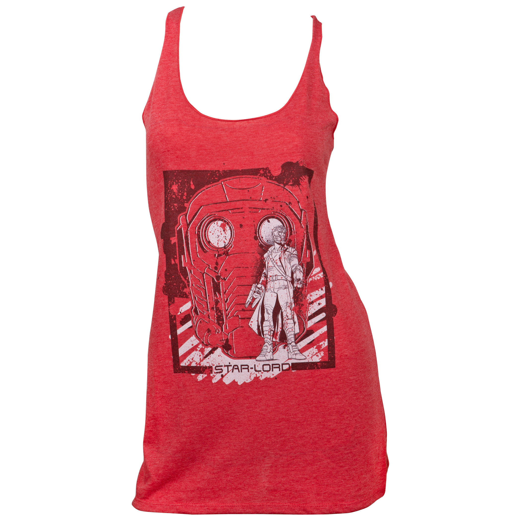 Guardians of the Galaxy Star-Lord Mask Women's Tank Top, Red