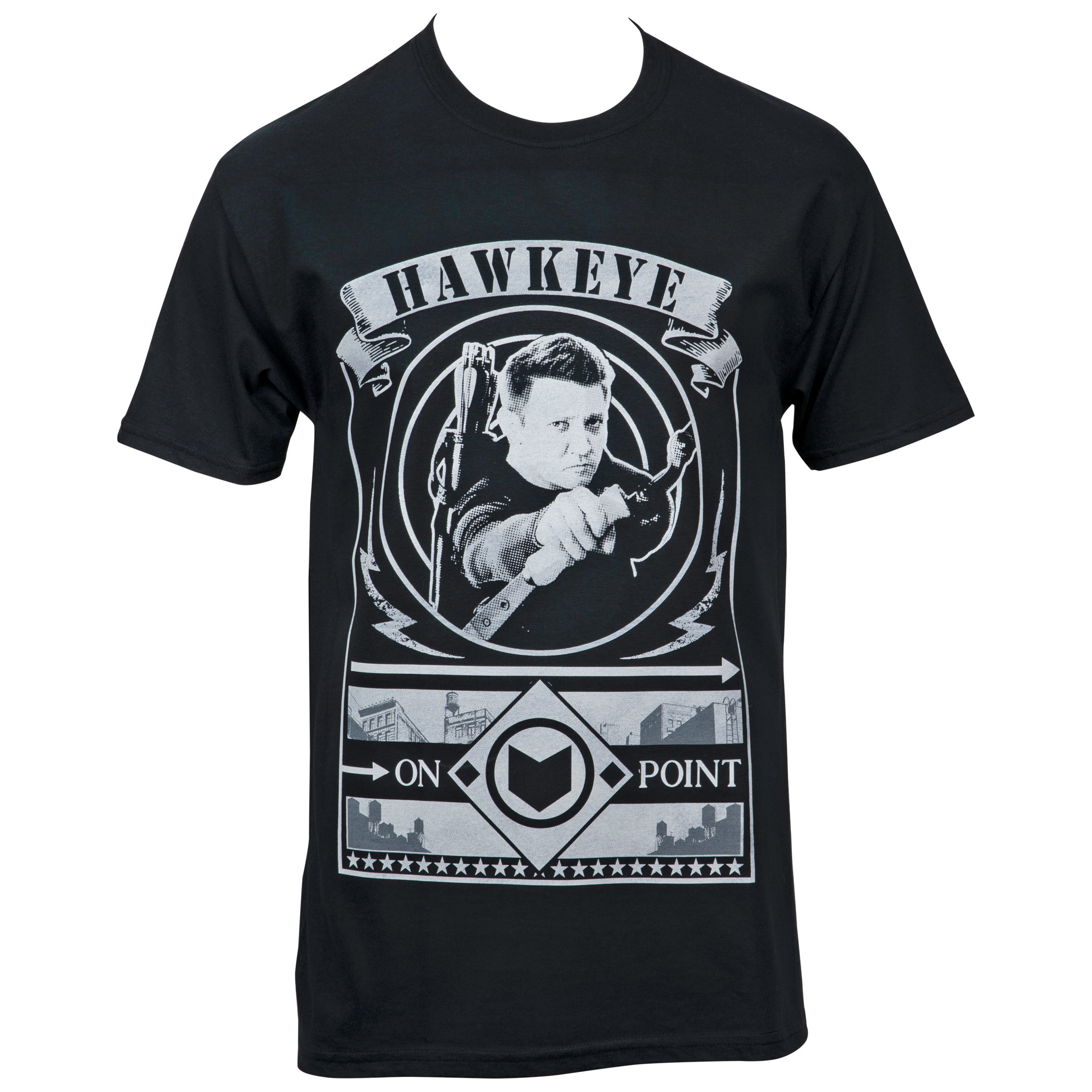 Marvel Studios Hawkeye Series On Point T-Shirt, Black
