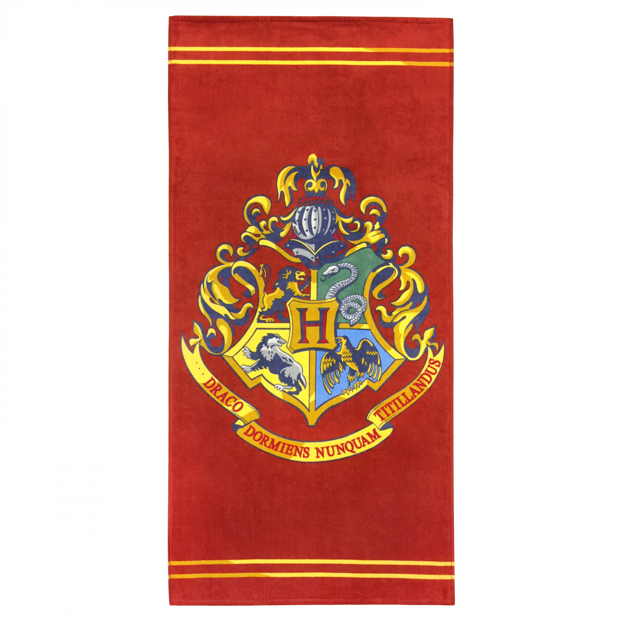 Harry Potter Hogwarts Crest Beach Towel, Red