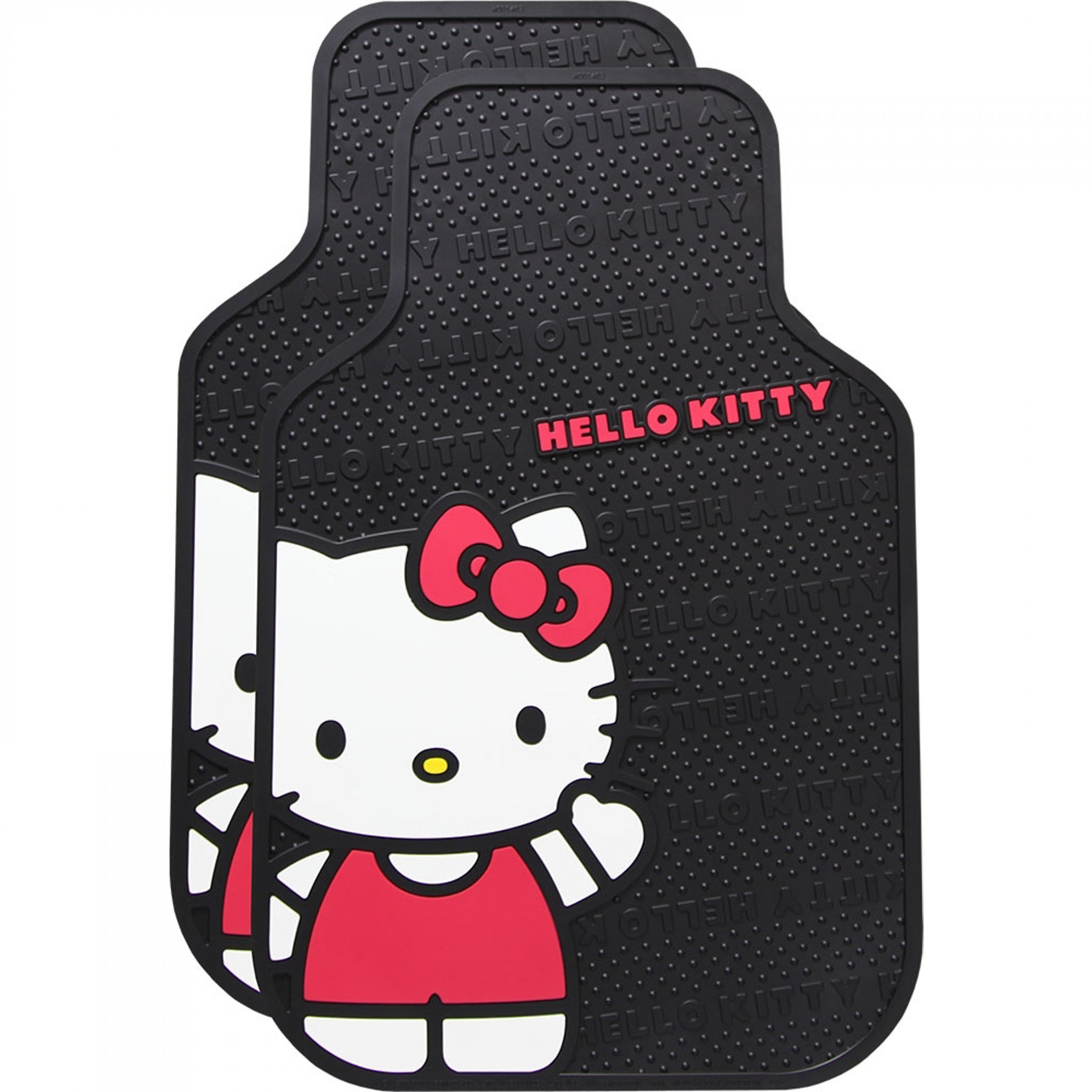 Hello Kitty Wavin' Hi 2-Pack Car Floor Mat, Black