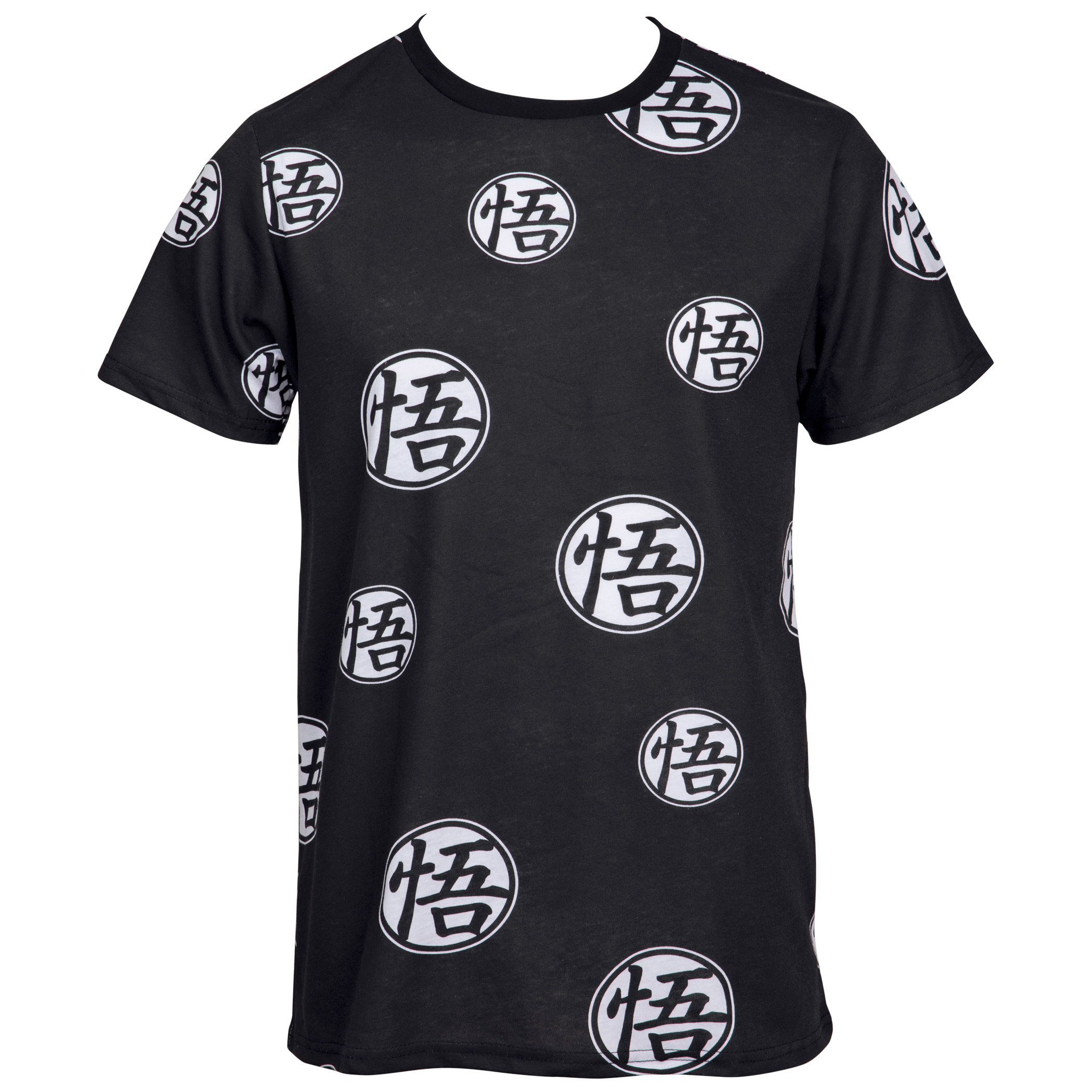 Dragon Ball Z Enlightenment GO Kanji Symbol All Over Print T-Shirt, Black