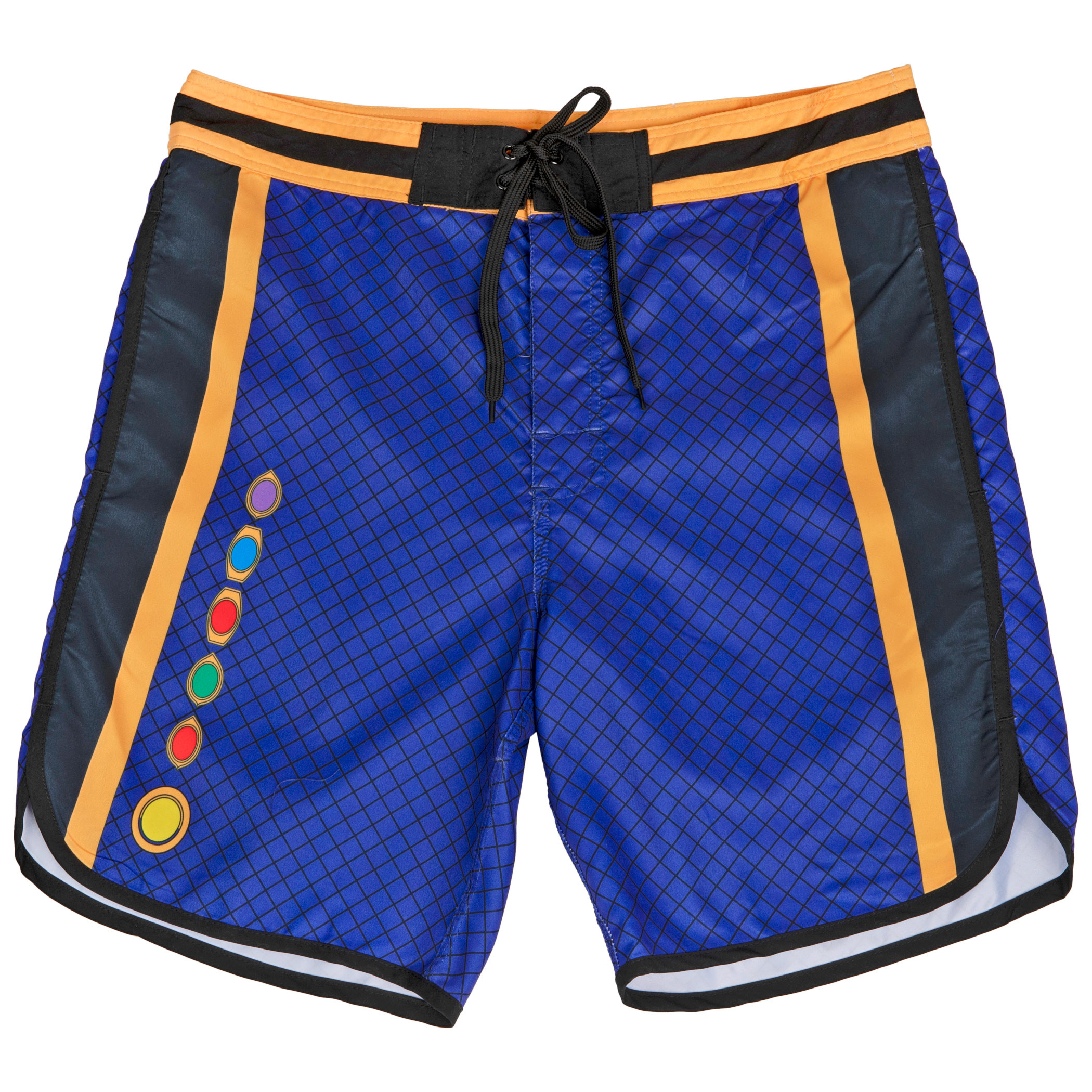 Avengers Thanos Infinity Stones Gauntlet Board Shorts, Purple