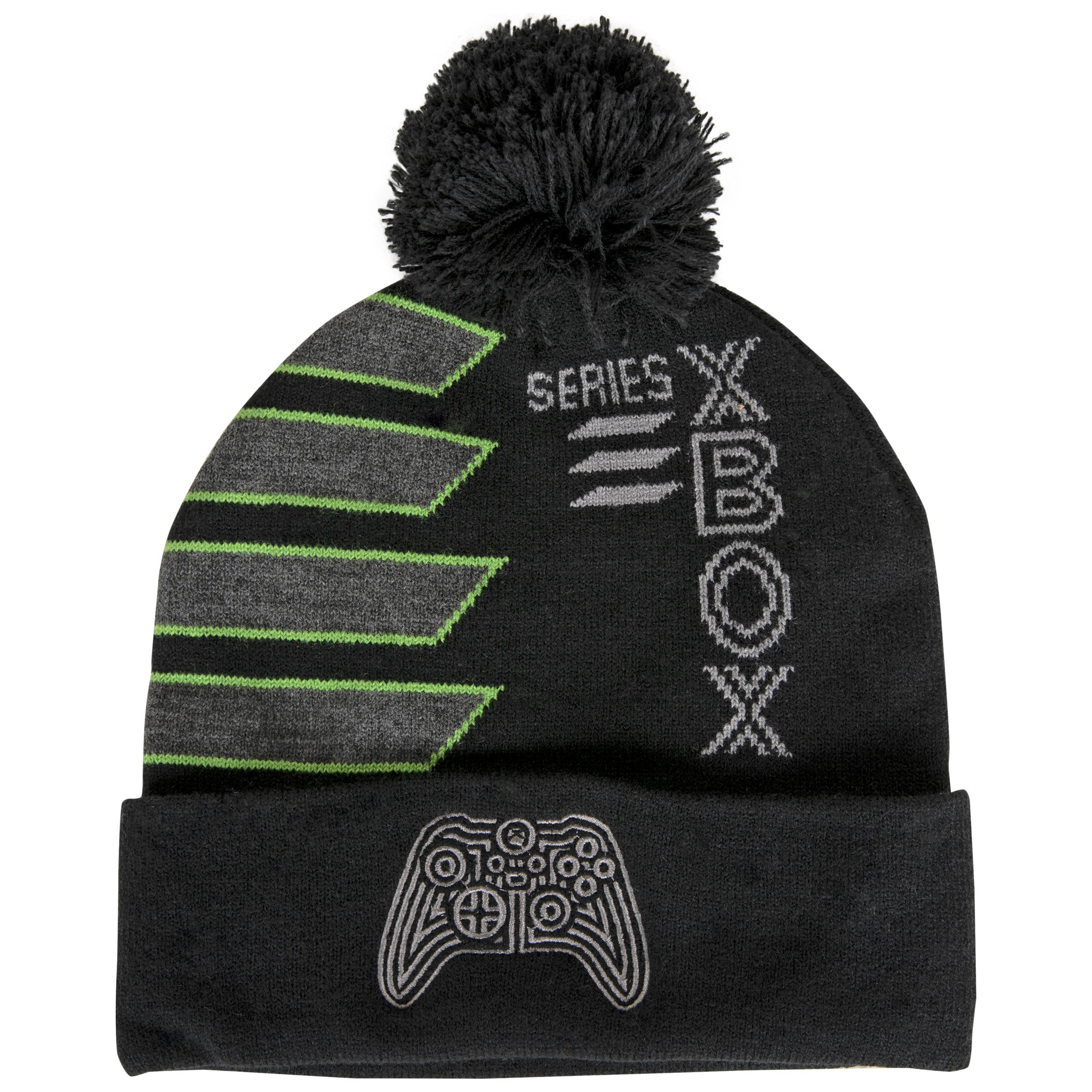 Microsoft Xbox Series X Controller Pom Cuff Knit Beanie, Multi-Color