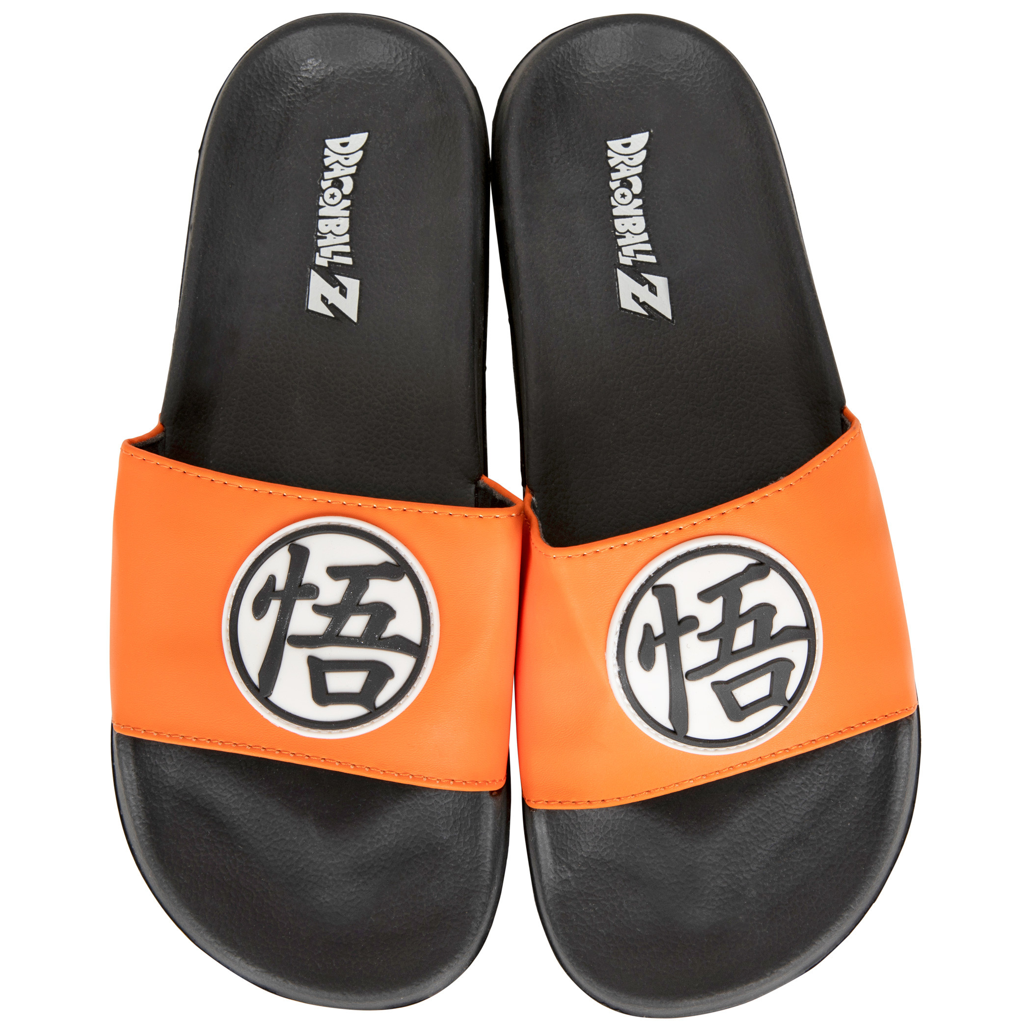 Dragon Ball Z Logo Slides Sandals, Black
