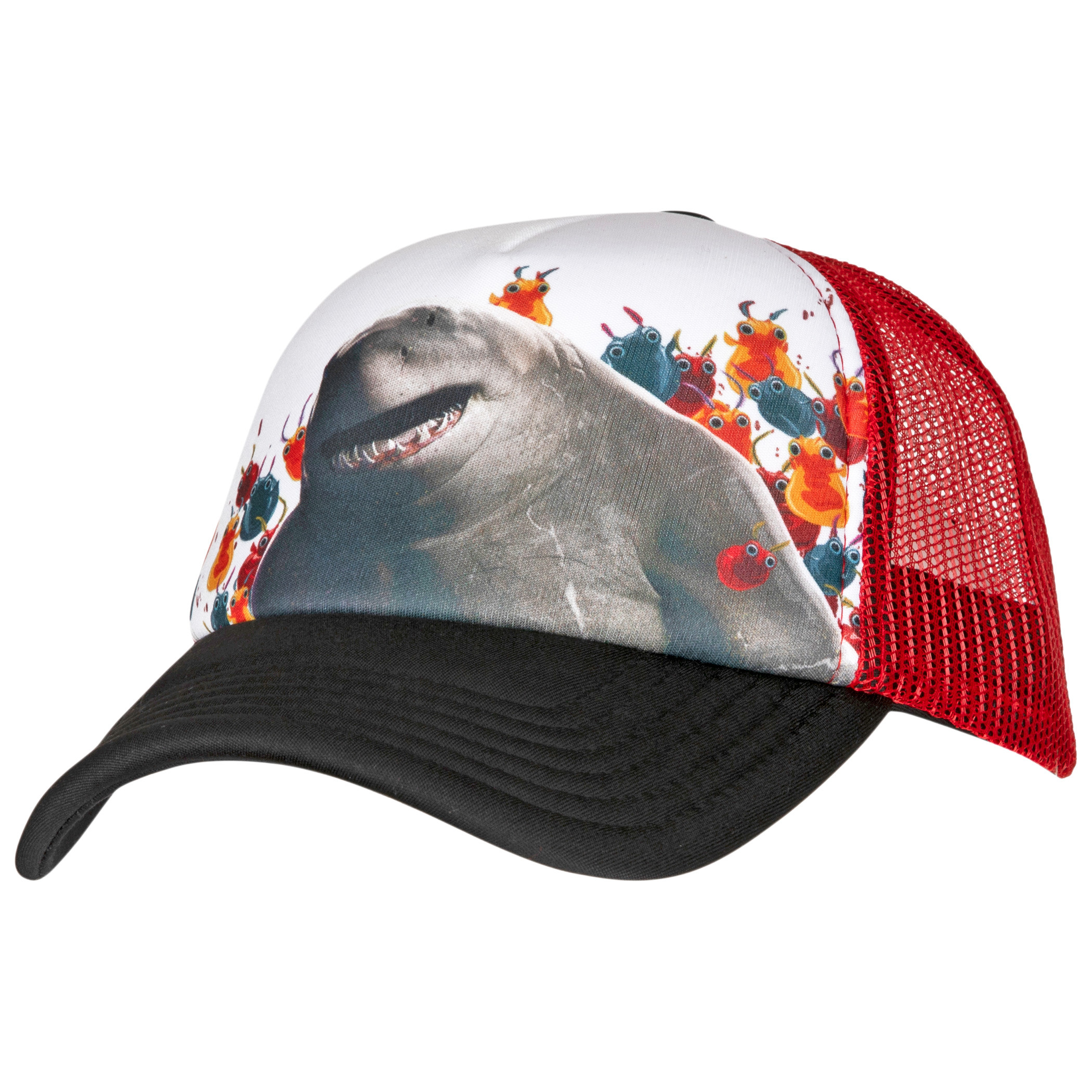 The Suicide Squad King Shark Red Mesh Snapback Adjustable Hat, Multi-Color