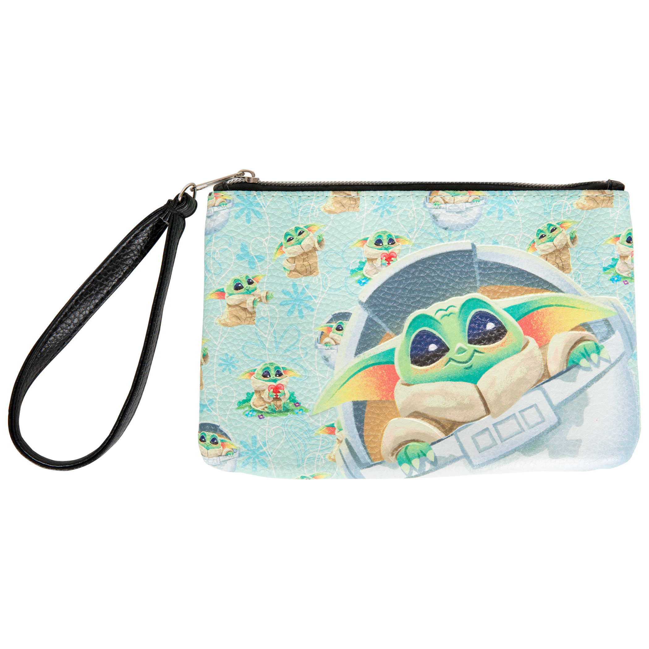 Star Wars The Child Grogu All Over Print Purse Wallet Wristlet, Multi-Color