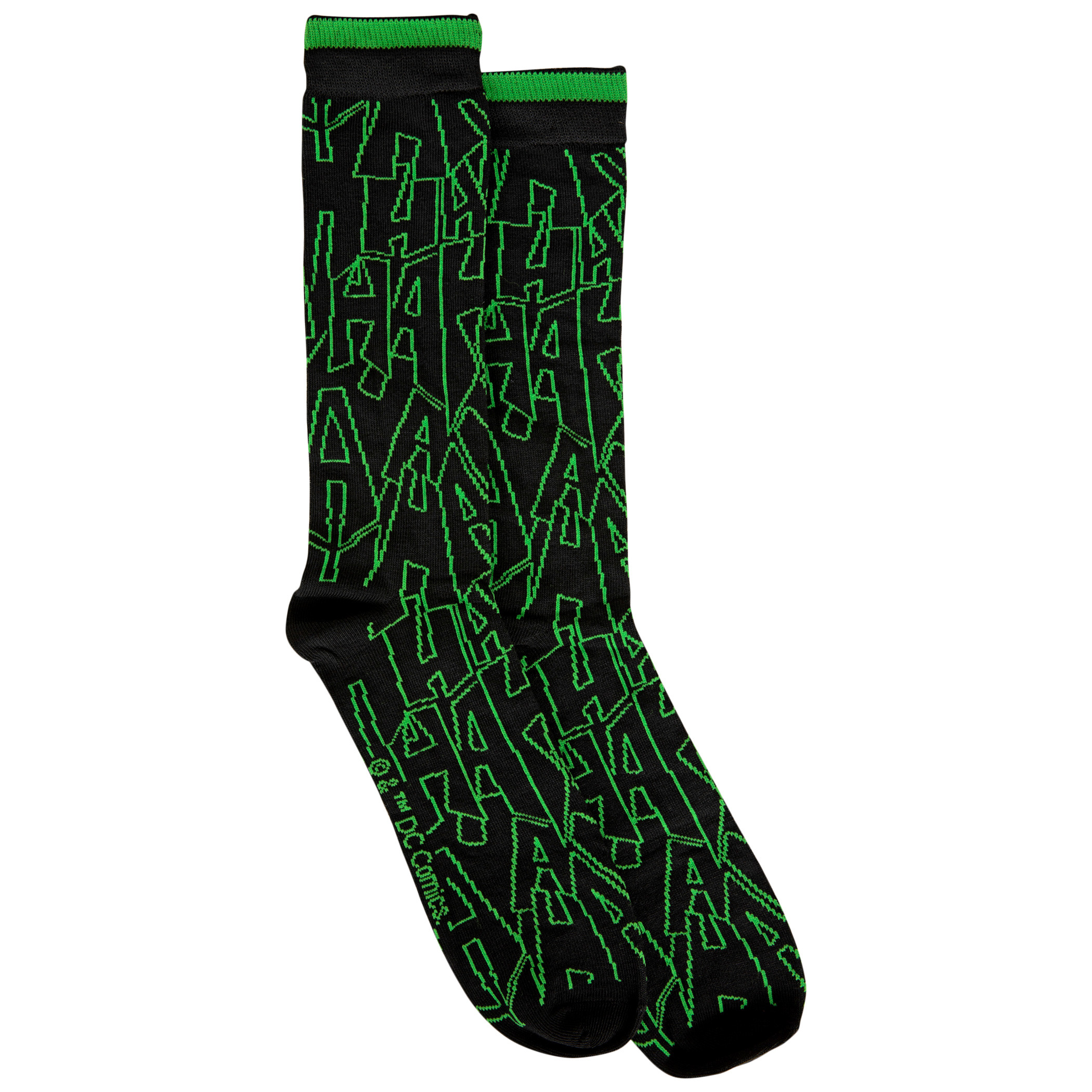 The Joker HaHaHaHa Silhouettes Men's Crew Socks, Multi-Color