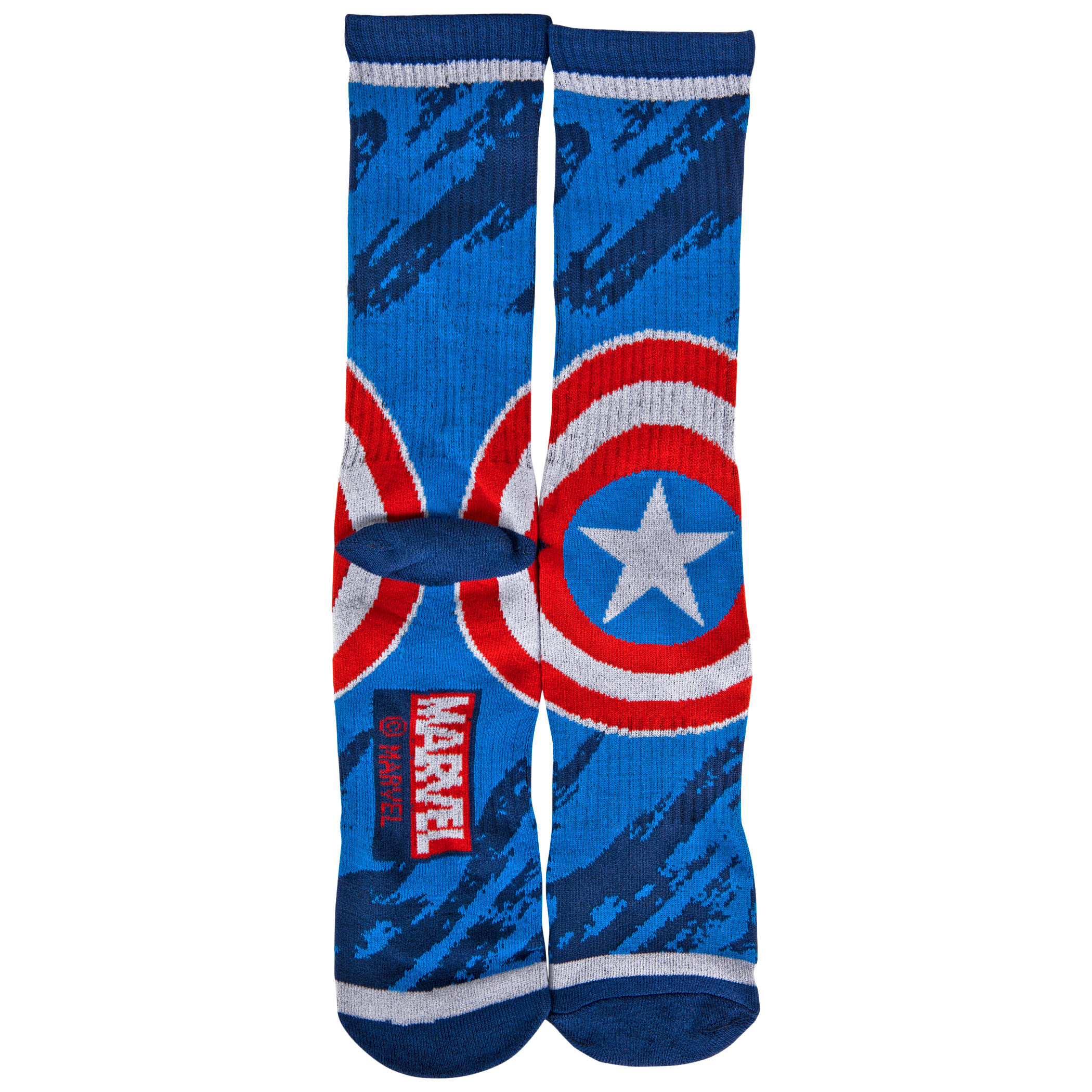 Captain America Shield Crew Socks, Blue