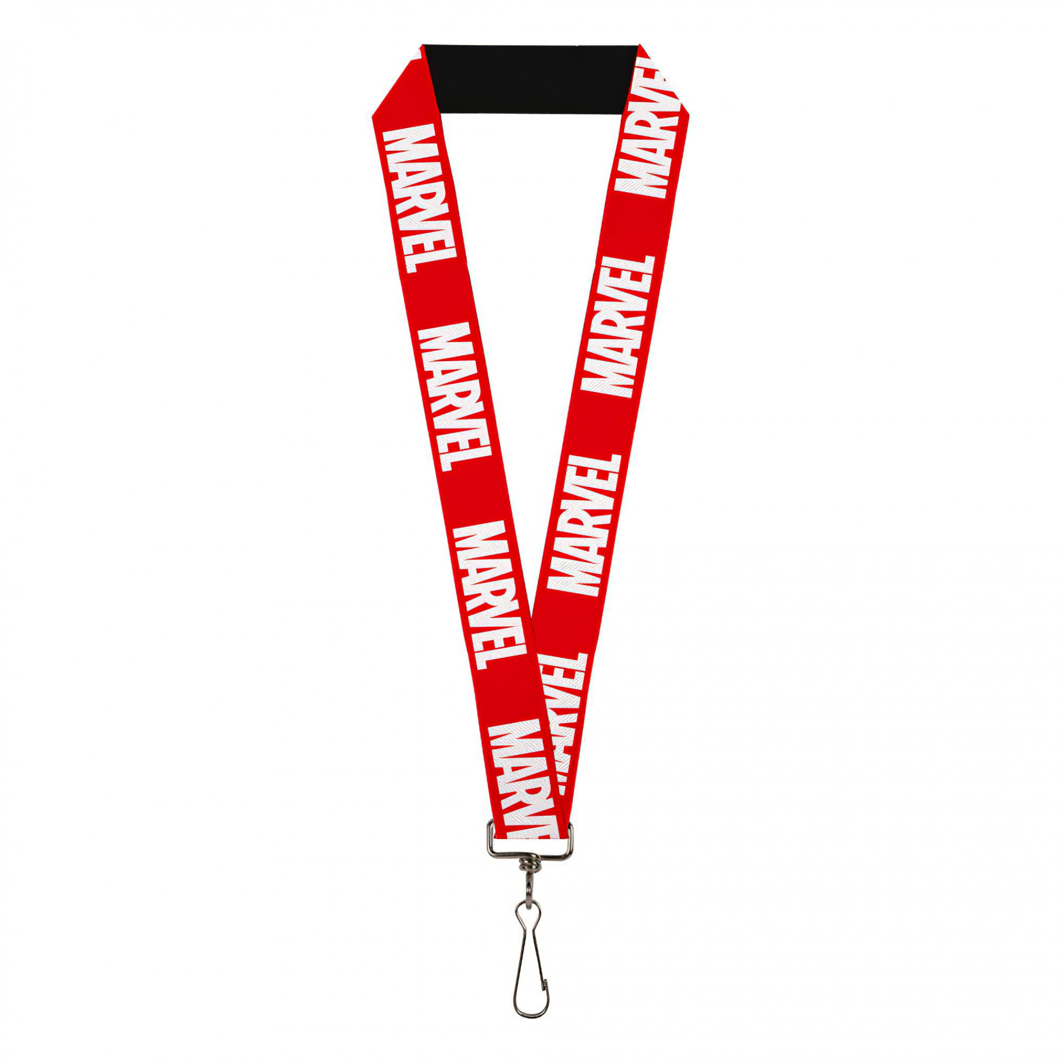 Marvel Brand Red Brick Repeating Symbol Lanyard, Multi-Color