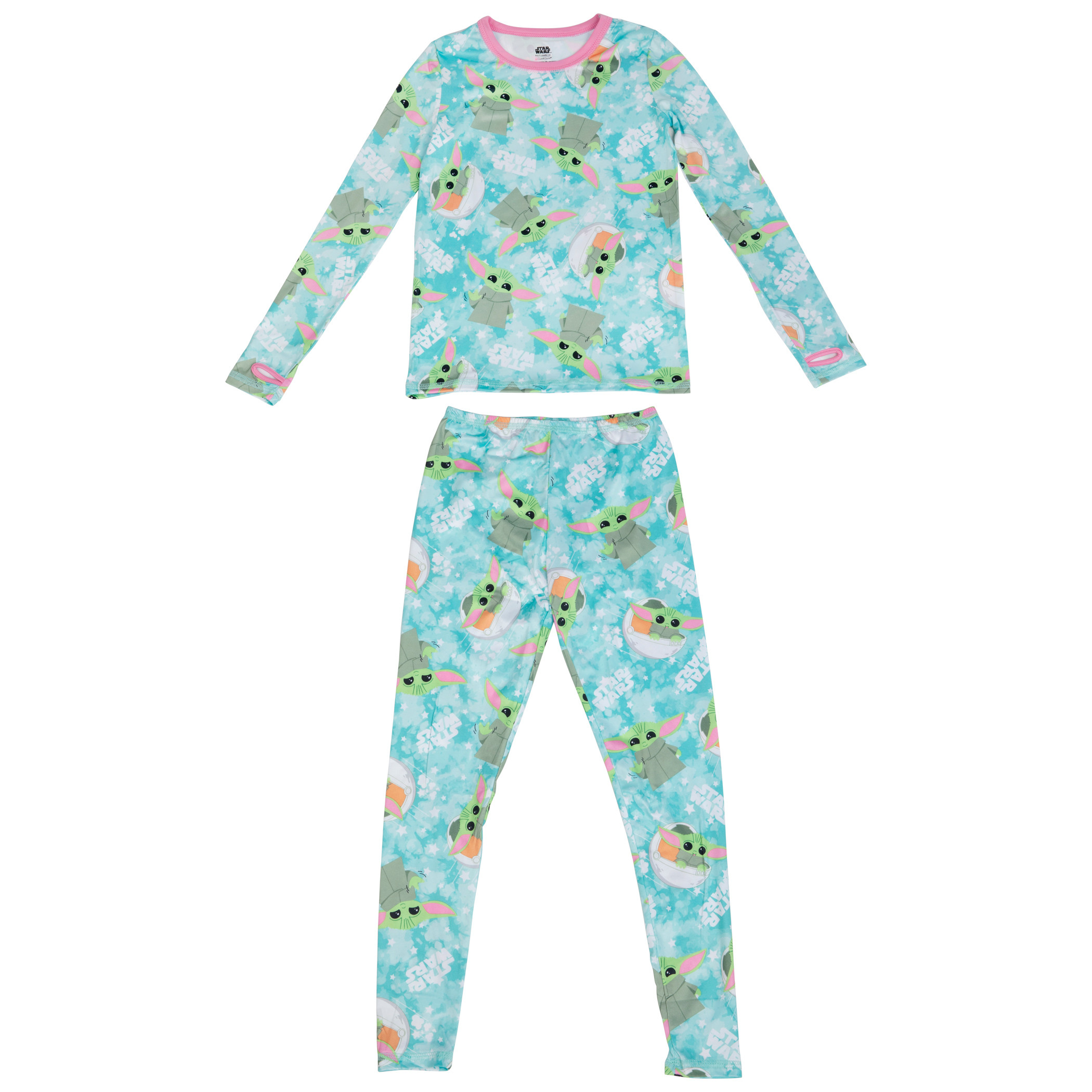 Star Wars The Mandalorian The Child Grogu On Clouds Youth 2-Piece Pajama Set, Blue