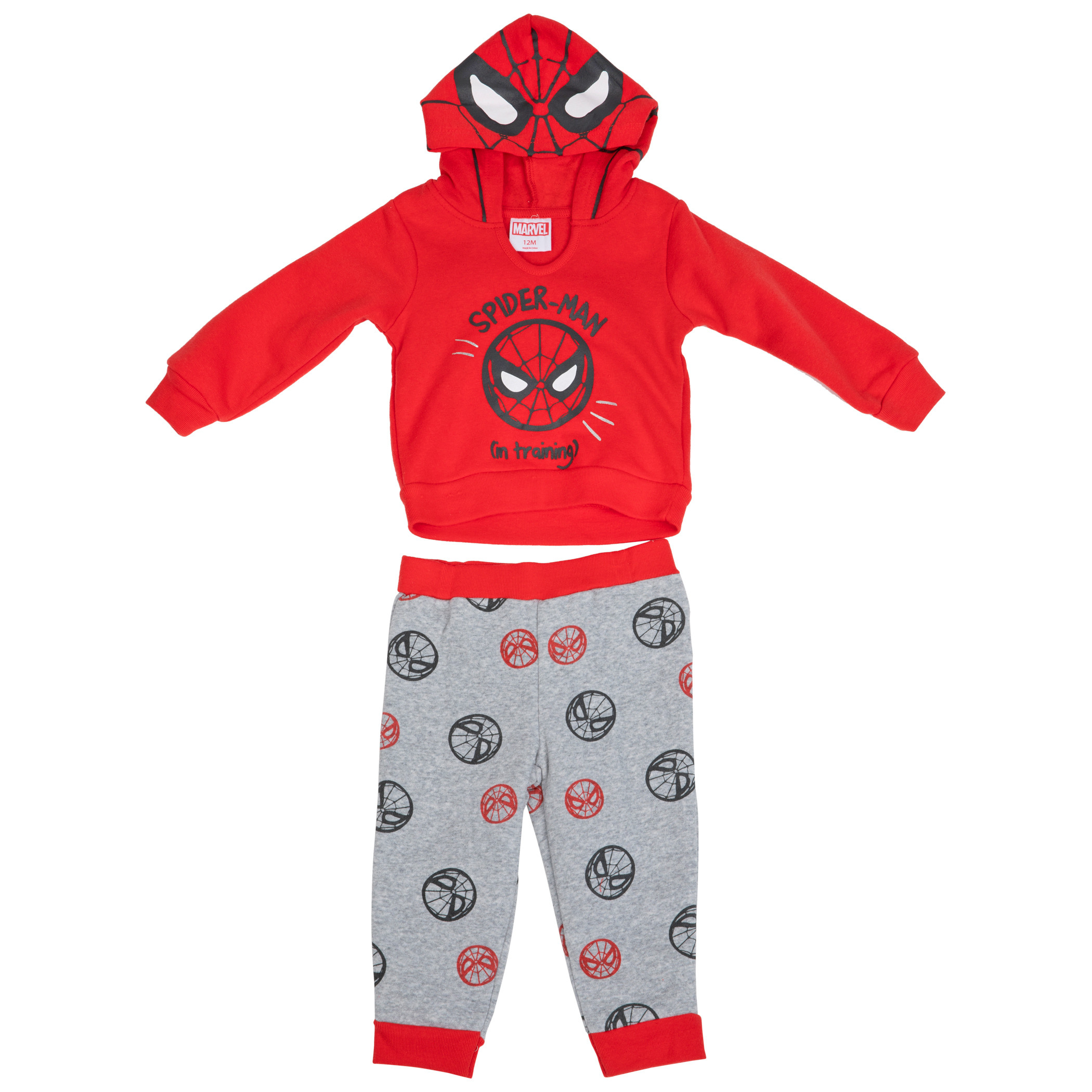 Marvel Spider-Man In Training Hoodie and Jogger Set, Red