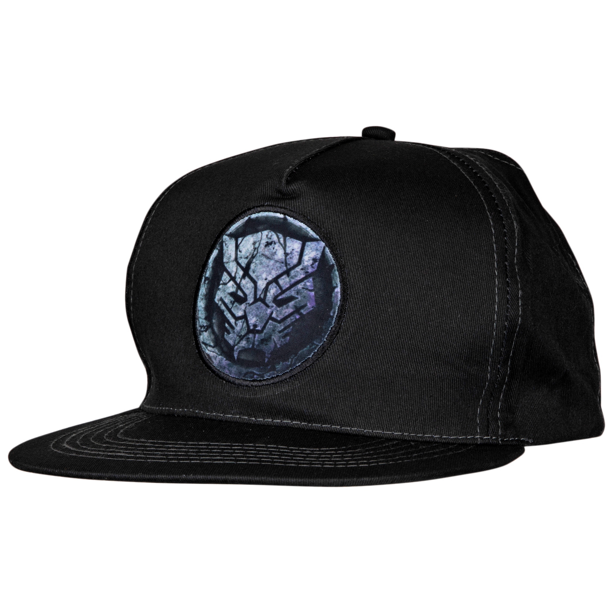 Avengers Black Panther Cracked Stone Logo Adjustable Snapback Hat, Multi-Color