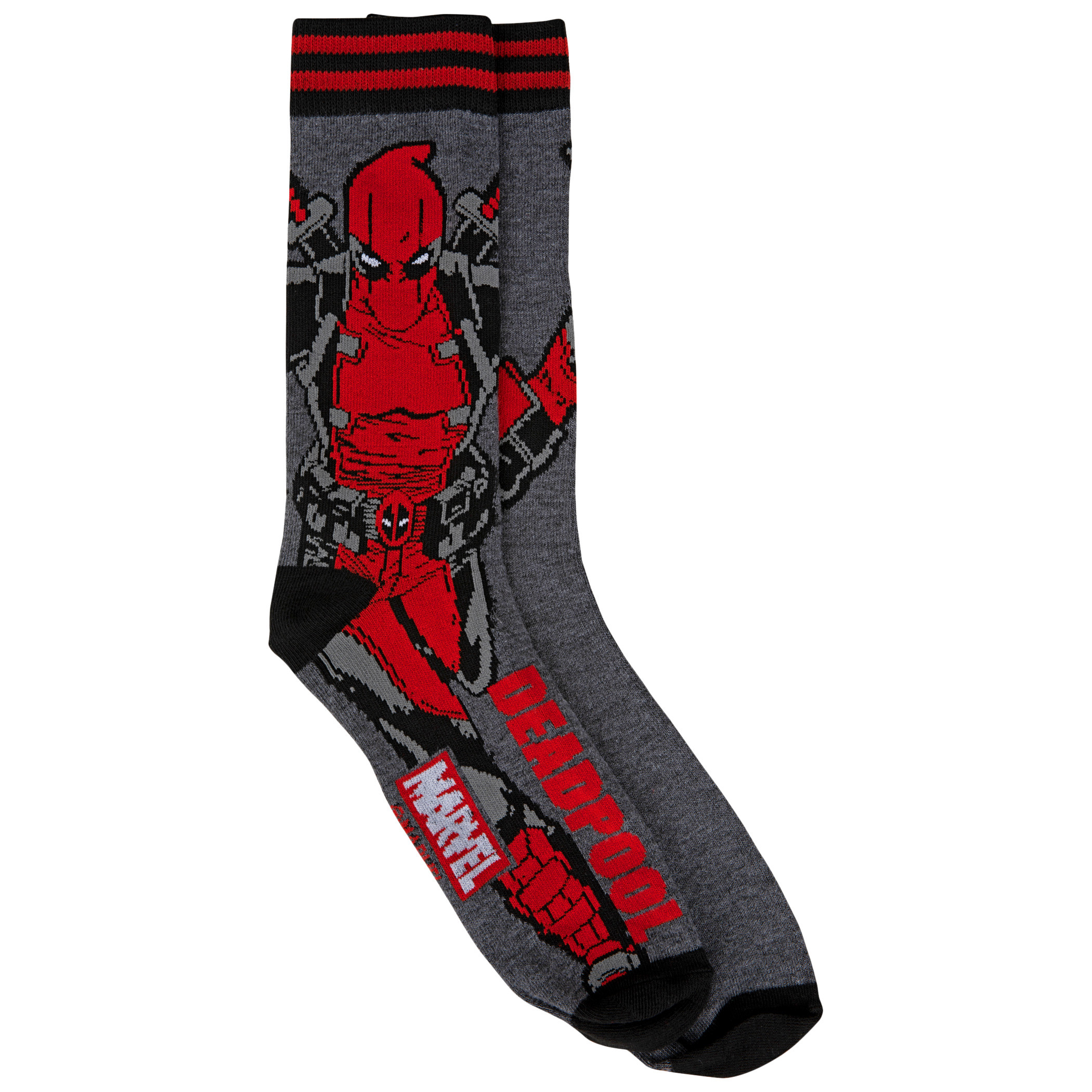 Deadpool JUMPN' Casual Crew Socks, Multi-Color