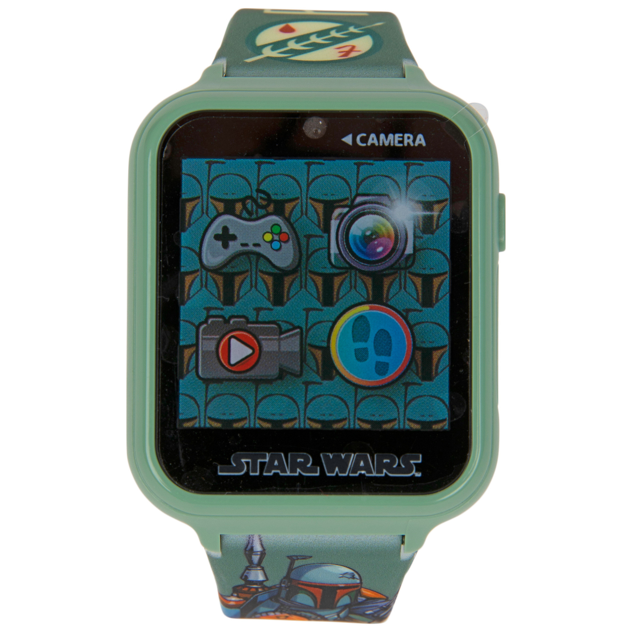 Accutime Star Wars Boba Fett Mandalorian Interactive Kids Watch, Blue
