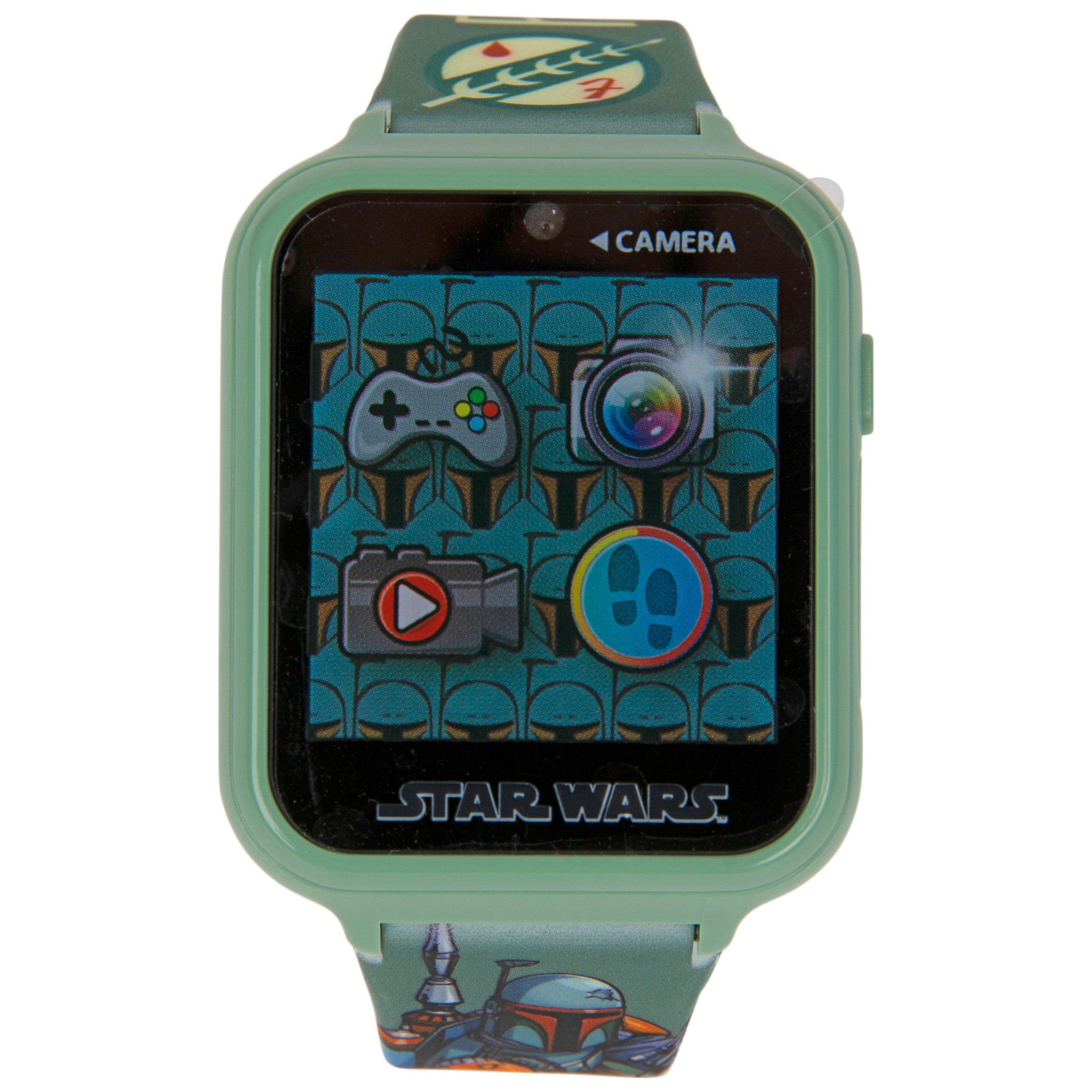 Accutime Star Wars Boba Fett Mandalorian Interactive Kids Watch, Blue