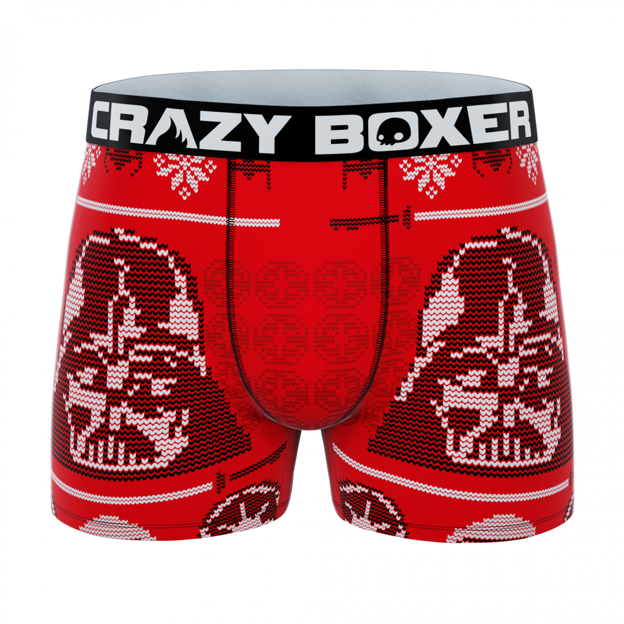 Crazy Boxers Star Wars Darth Vader Holiday Sweater Boxer Briefs, Red