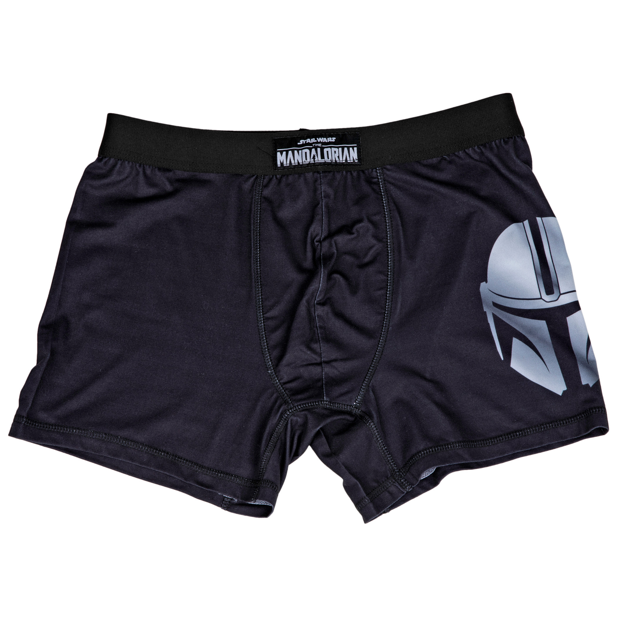 Star Wars The Mandalorian Helmet Boxer Briefs, Black