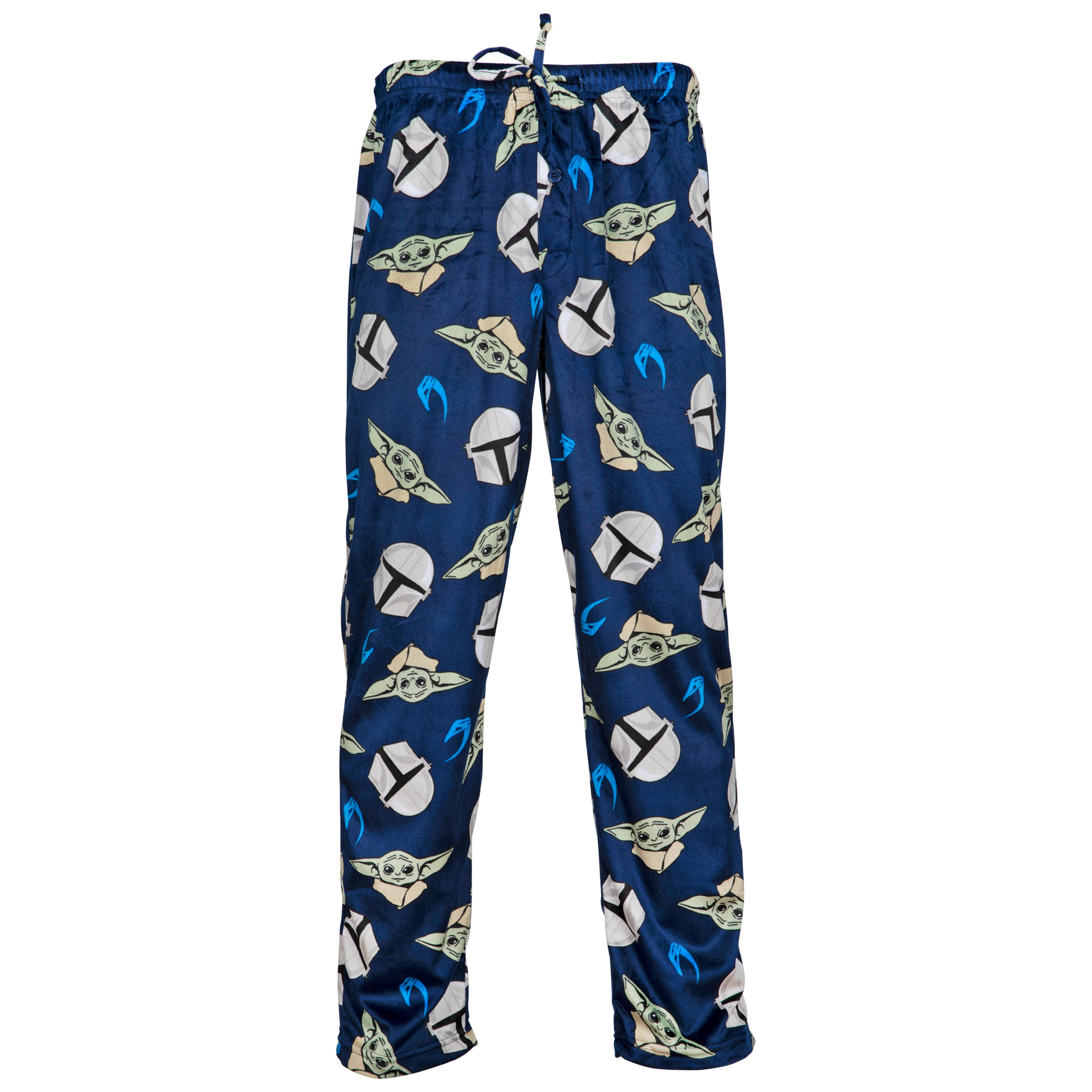 Star Wars The Mandalorian and the Child Grogu Sueded Fleece Sleep Pants, Blue