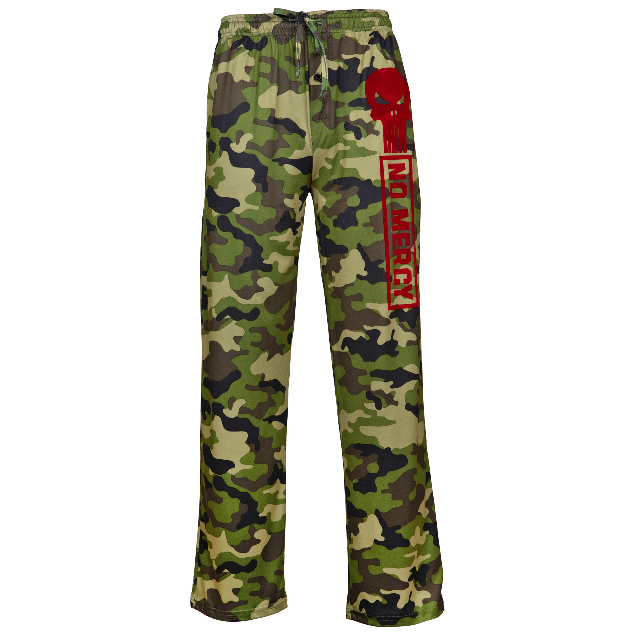 Marvel Comics The Punisher Red Symbol On Camo Sleep Pants, Multi-Color