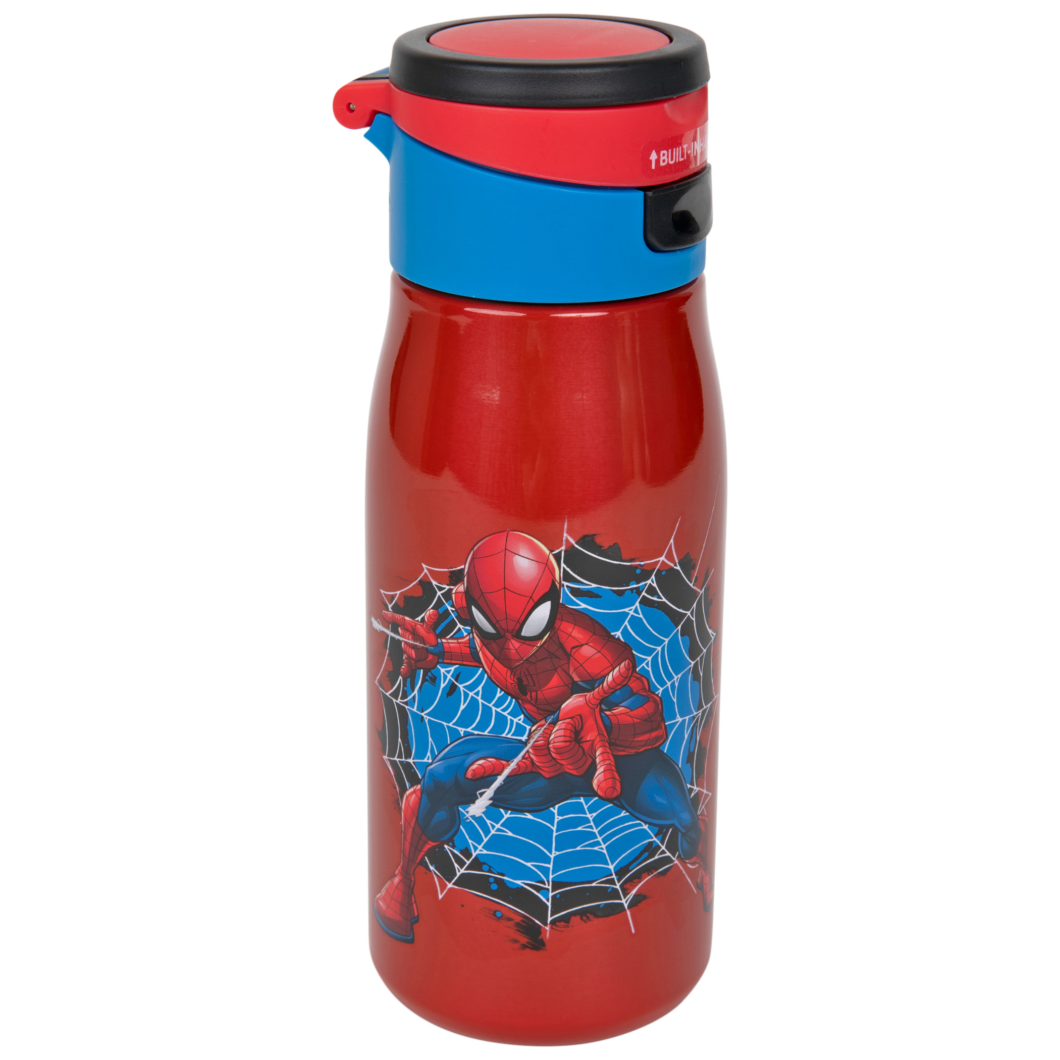 Marvel Comics Classic Spider-Man 13.5 oz Stainless Steel Water Bottle, Red