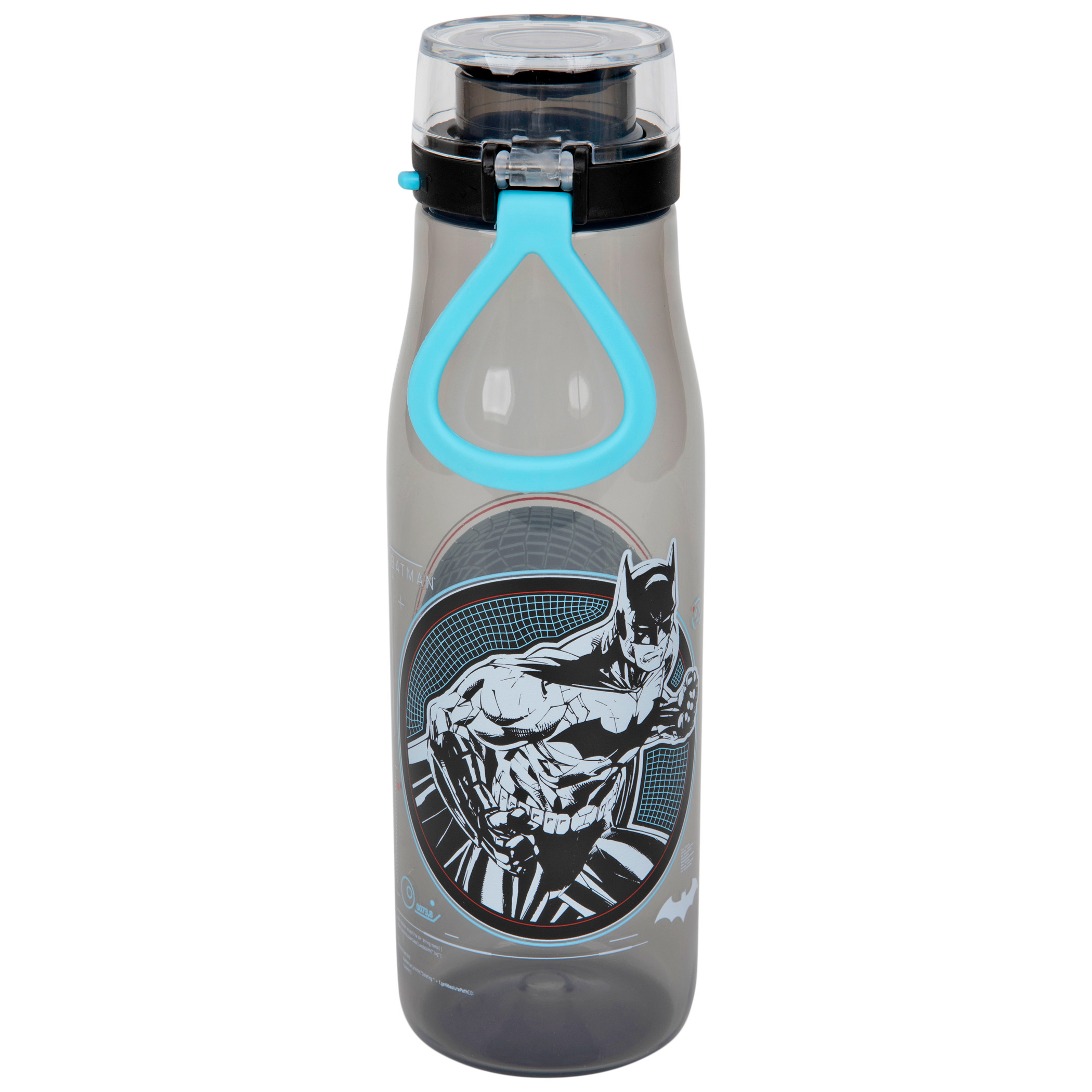 DC Comics Batman 25 oz. Water Bottle with Silicone Handle, Grey