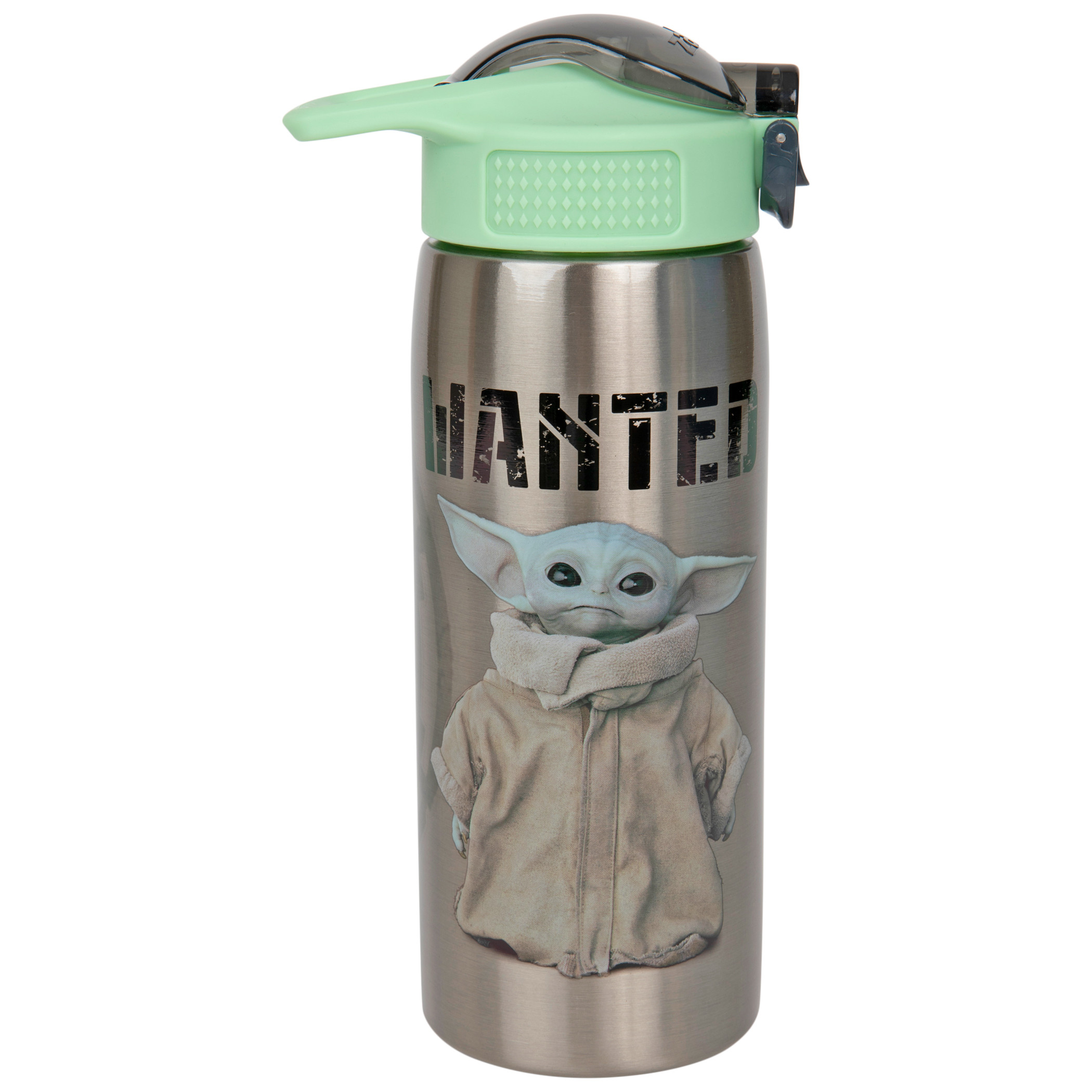 Star Wars The Mandalorian Grogu Wanted 19 oz. Steel Water Bottle, Brown