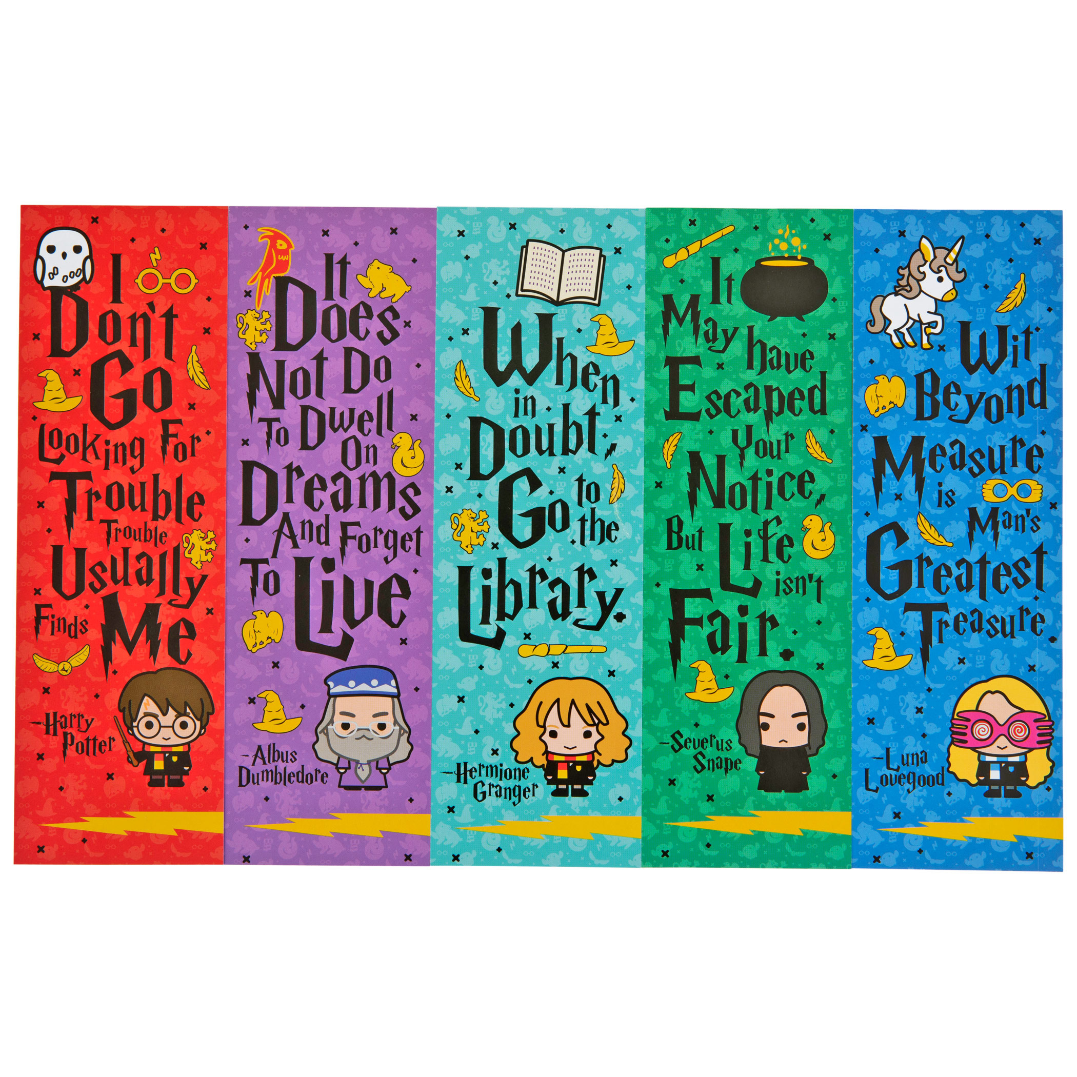 Harry Potter Chibi Character Bookmark 5-Pack, Multi-Color