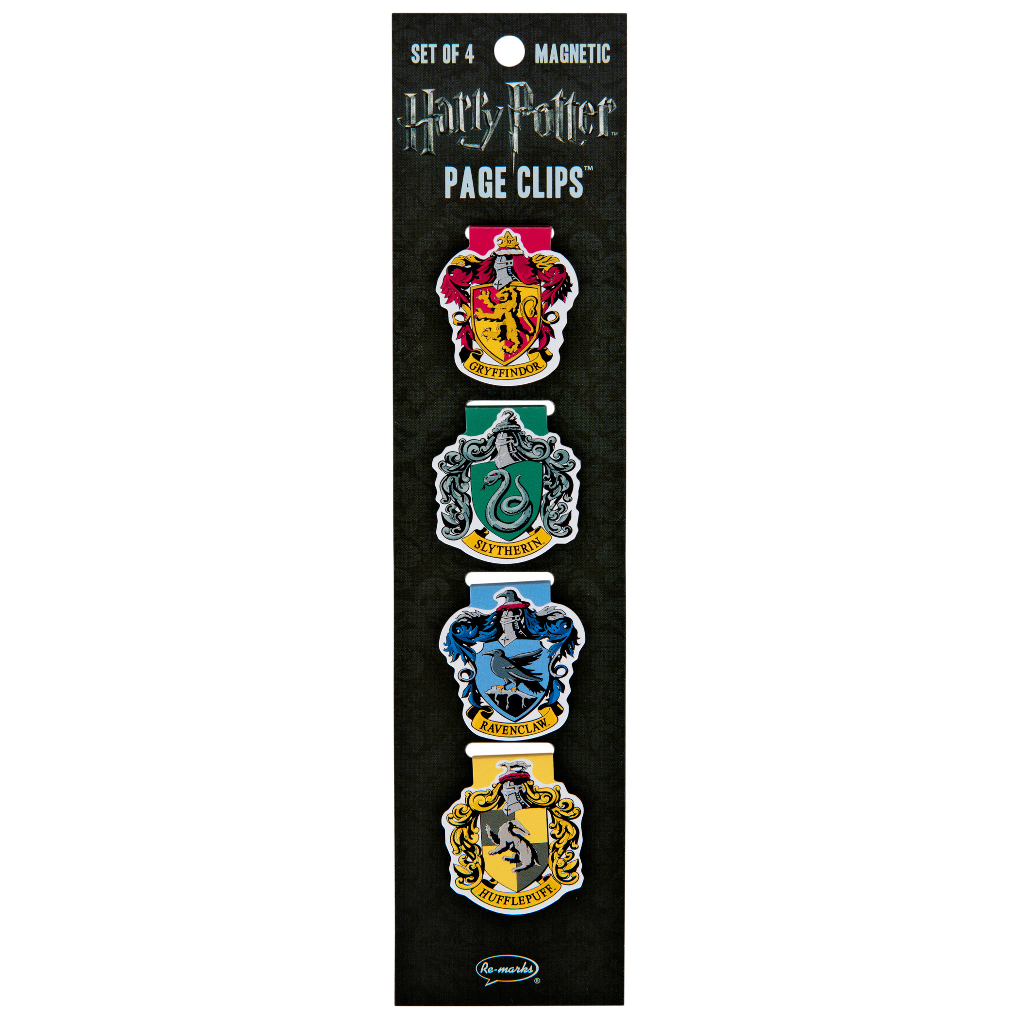 Harry Potter Official House Crests Magnetic Page Clips, Multi-Color