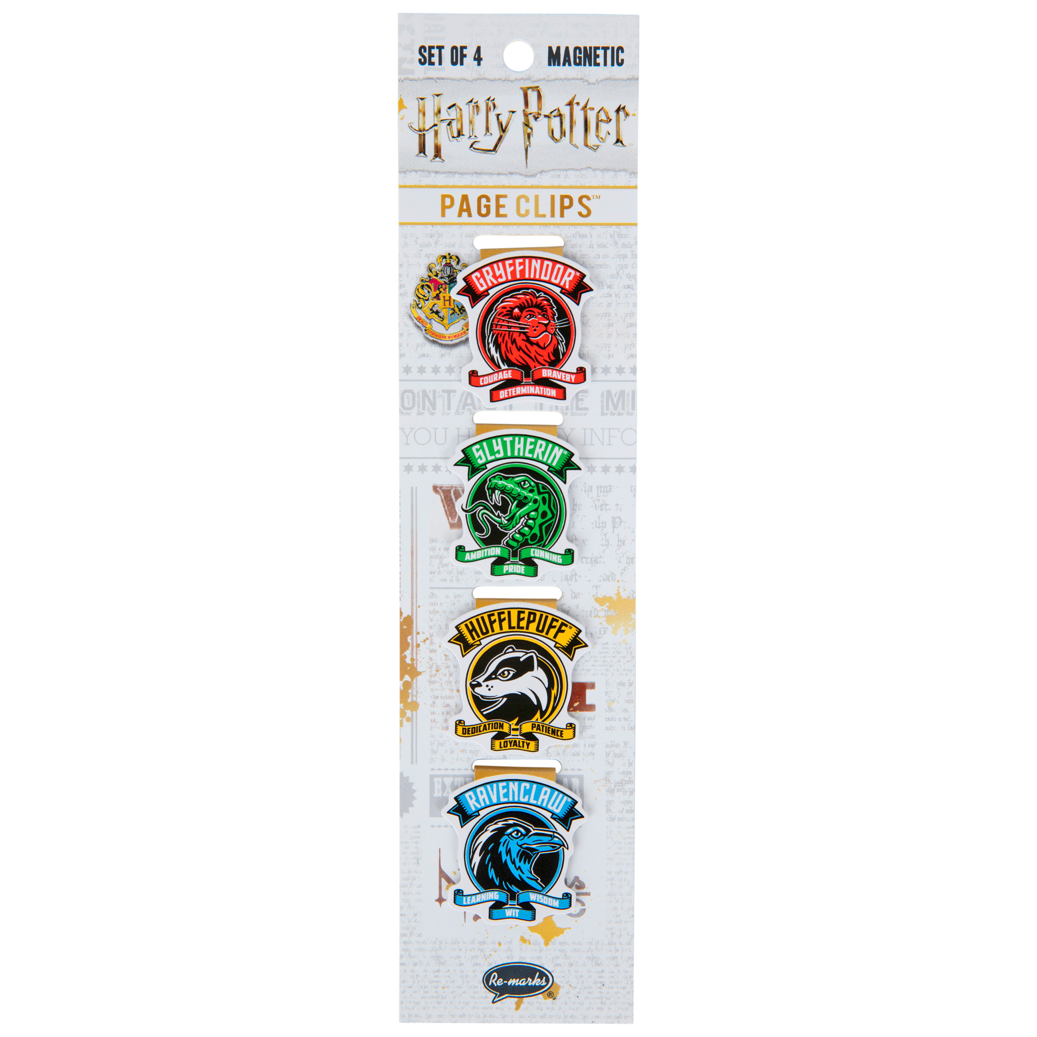 Harry Potter Chibi House Crests Magnetic Page Clips, Multi-Color
