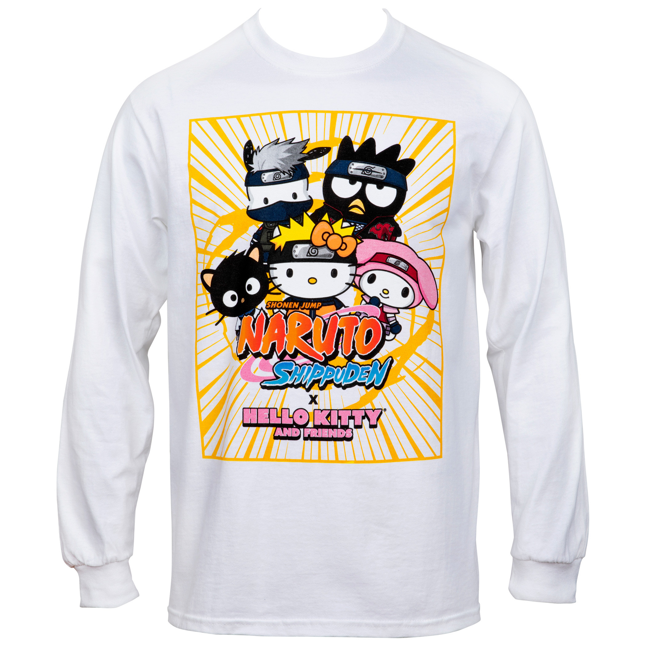 Hello Kitty X Naruto Shippuden Group Characters Long Sleeve T-Shirt, White
