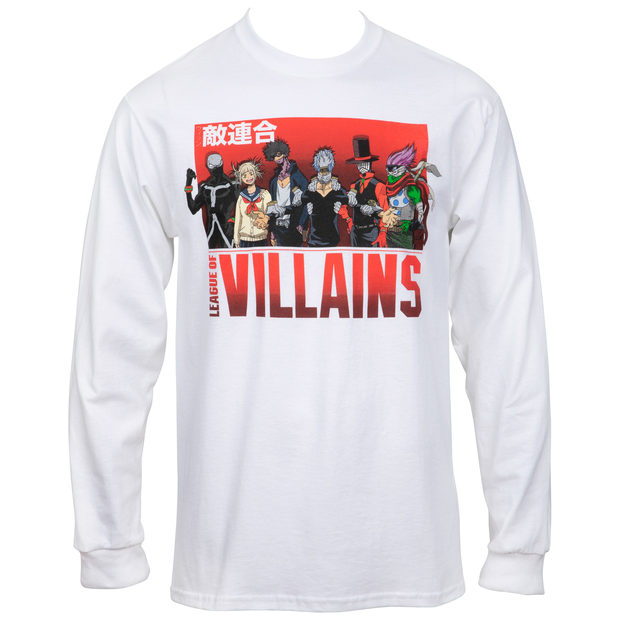 My Hero Academia League of Villains Group Long Sleeve T-Shirt, White