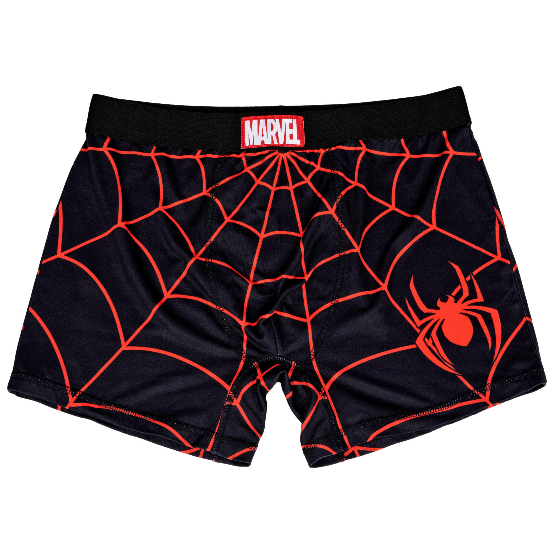 Spider-Man Miles Morales Character Armor Style Boxer Briefs, Black