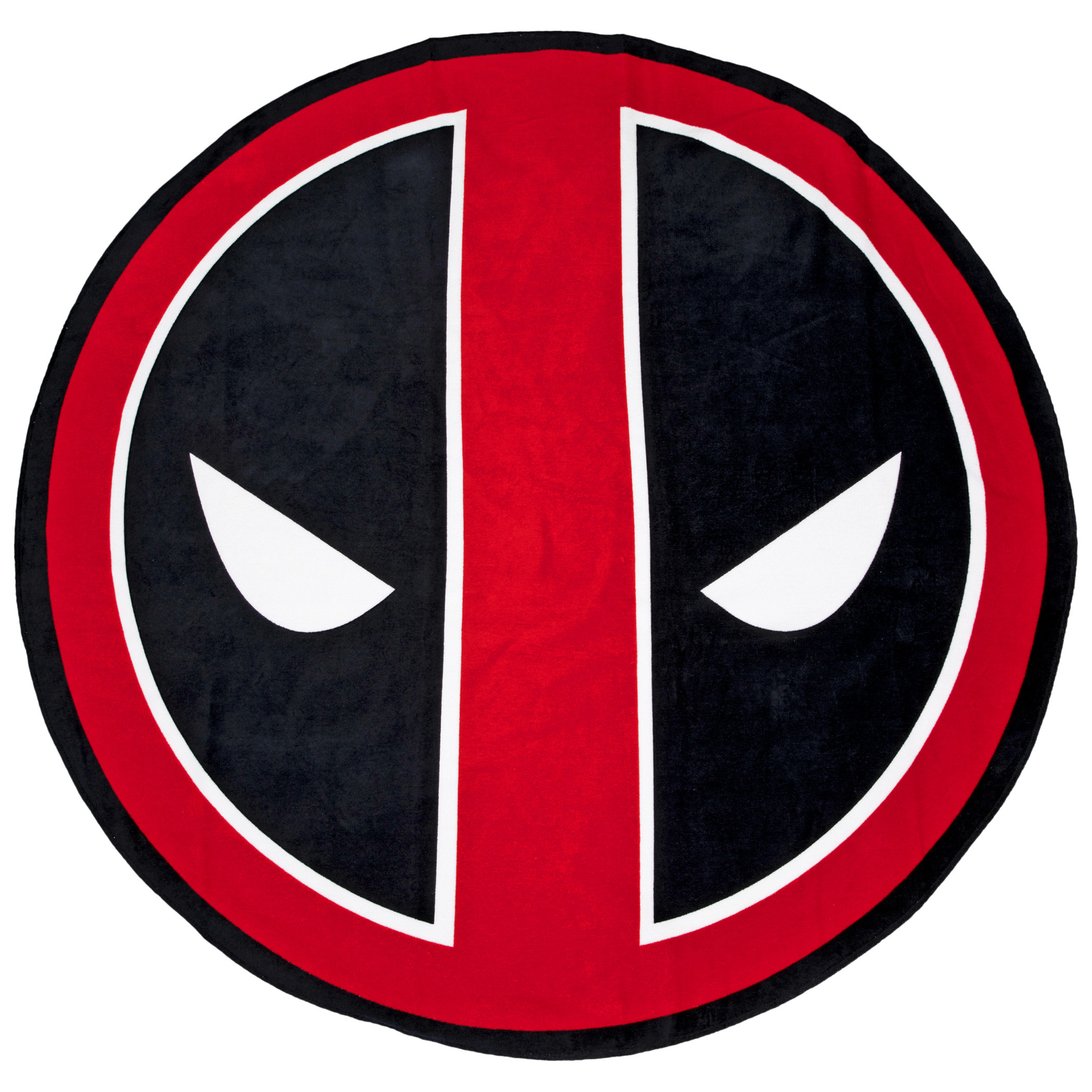 Deadpool Face Logo 50' Round Beach Towel, Multi-Color