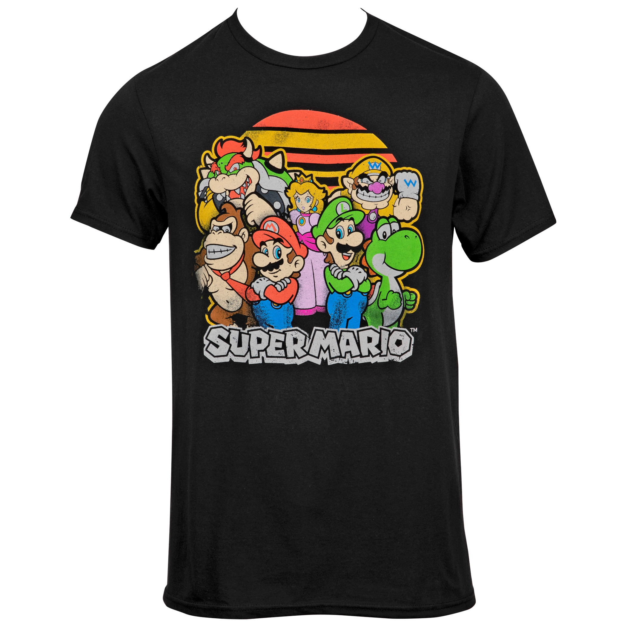 Super Mario Bros. Classic Group T-Shirt, Black
