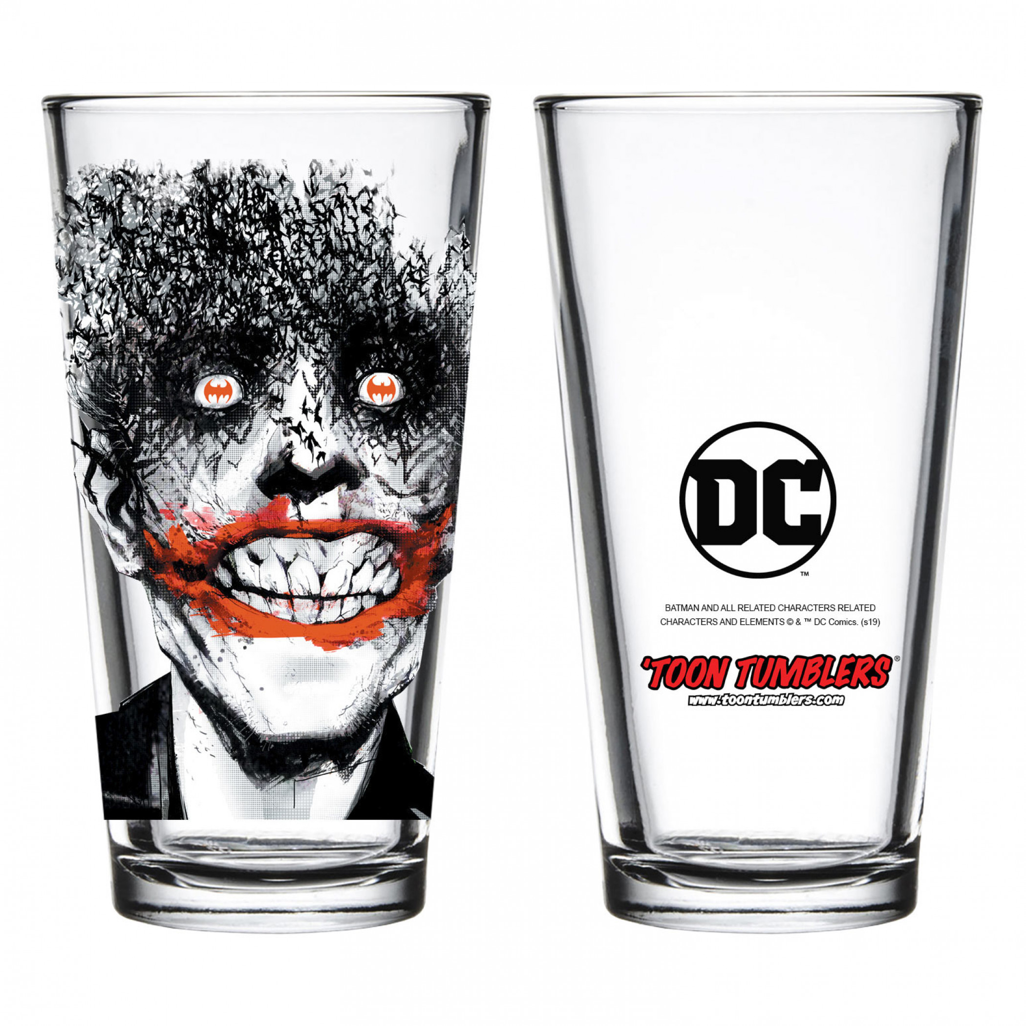 Joker from Detective Comics #880 Pint Glass, Clear