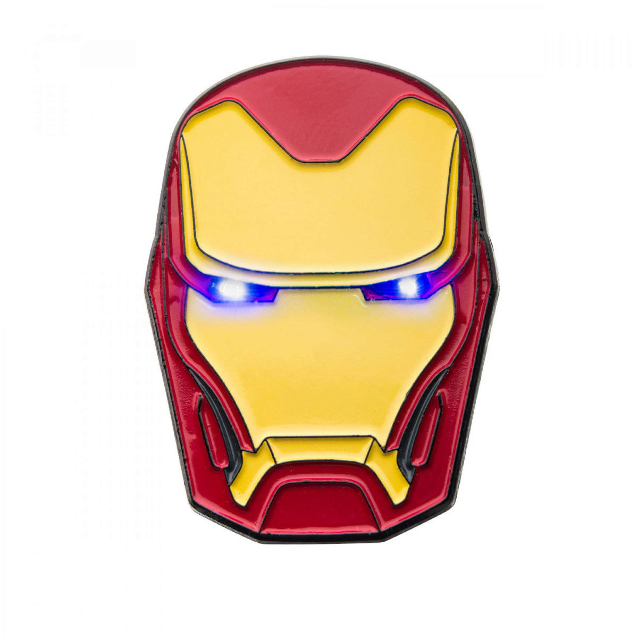 Iron Man Helmet Light Up Pin, Red