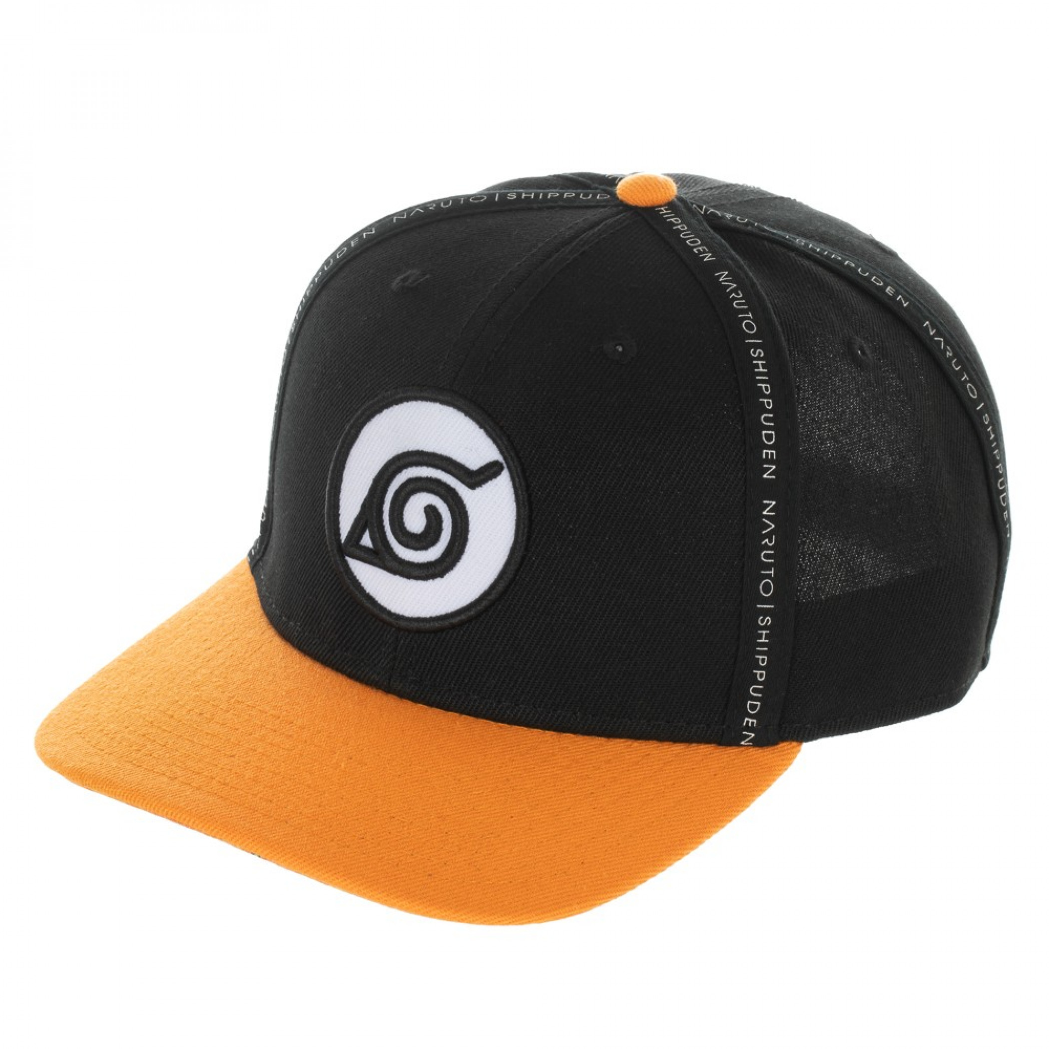 Naruto: Shippuden Taping Pre-Curved Adjustable Snapback Hat, Black