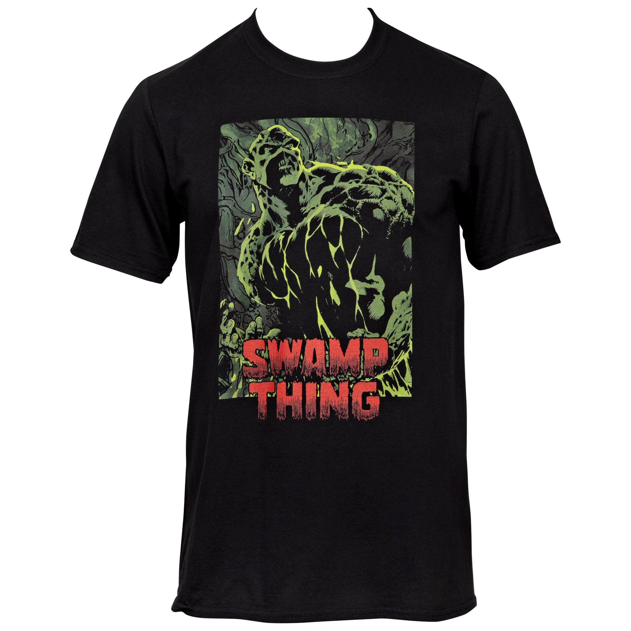 DC Comics Classic Swamp Thing Character Profile T-Shirt, Black