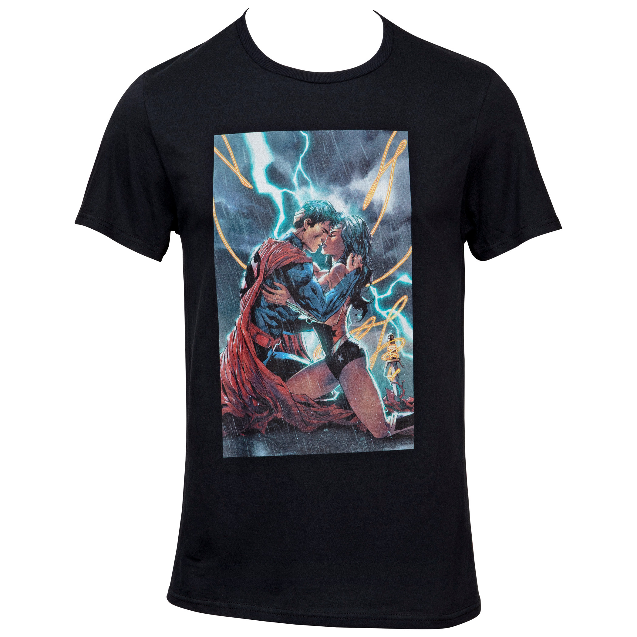 DC Comics Superman & Wonder Woman Vol #14 New 52! Comic Cover T-Shirt, Black